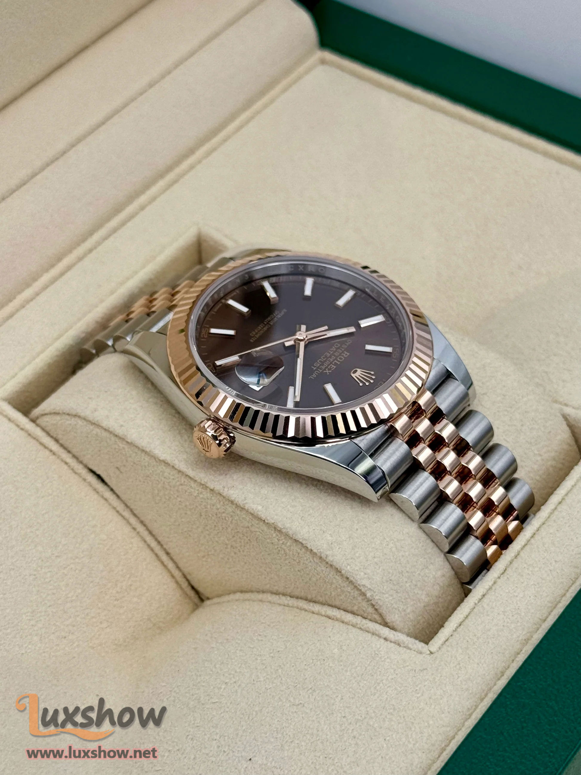 Rolex Datejust 41mm 126331 Two-Tone Rose Gold Chocolate Dial