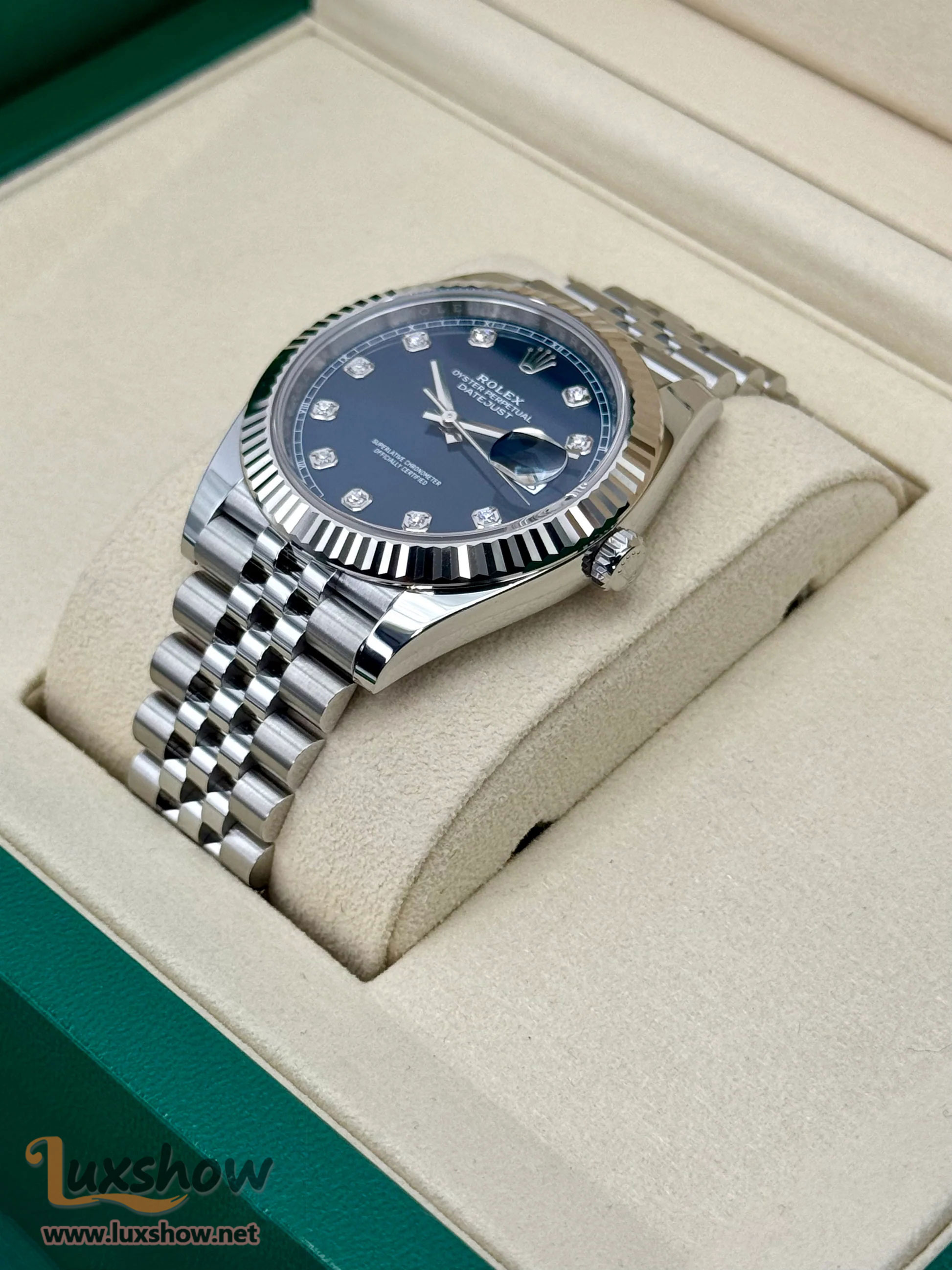 2025 Rolex Datejust 41mm 126334 Stainless Steel Jubilee Blue Diamond Dial