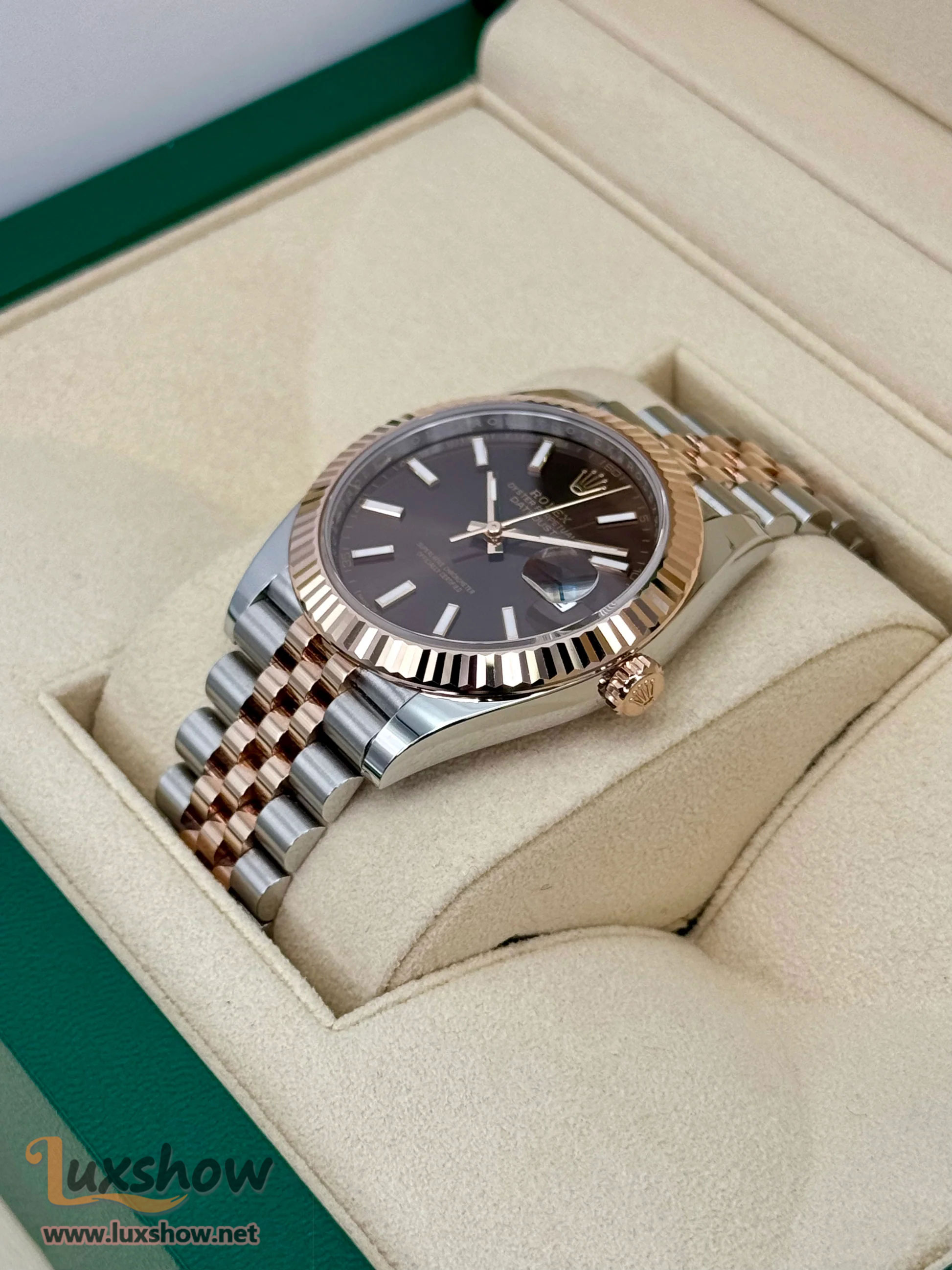 Rolex Datejust 41mm 126331 Two-Tone Rose Gold Chocolate Dial