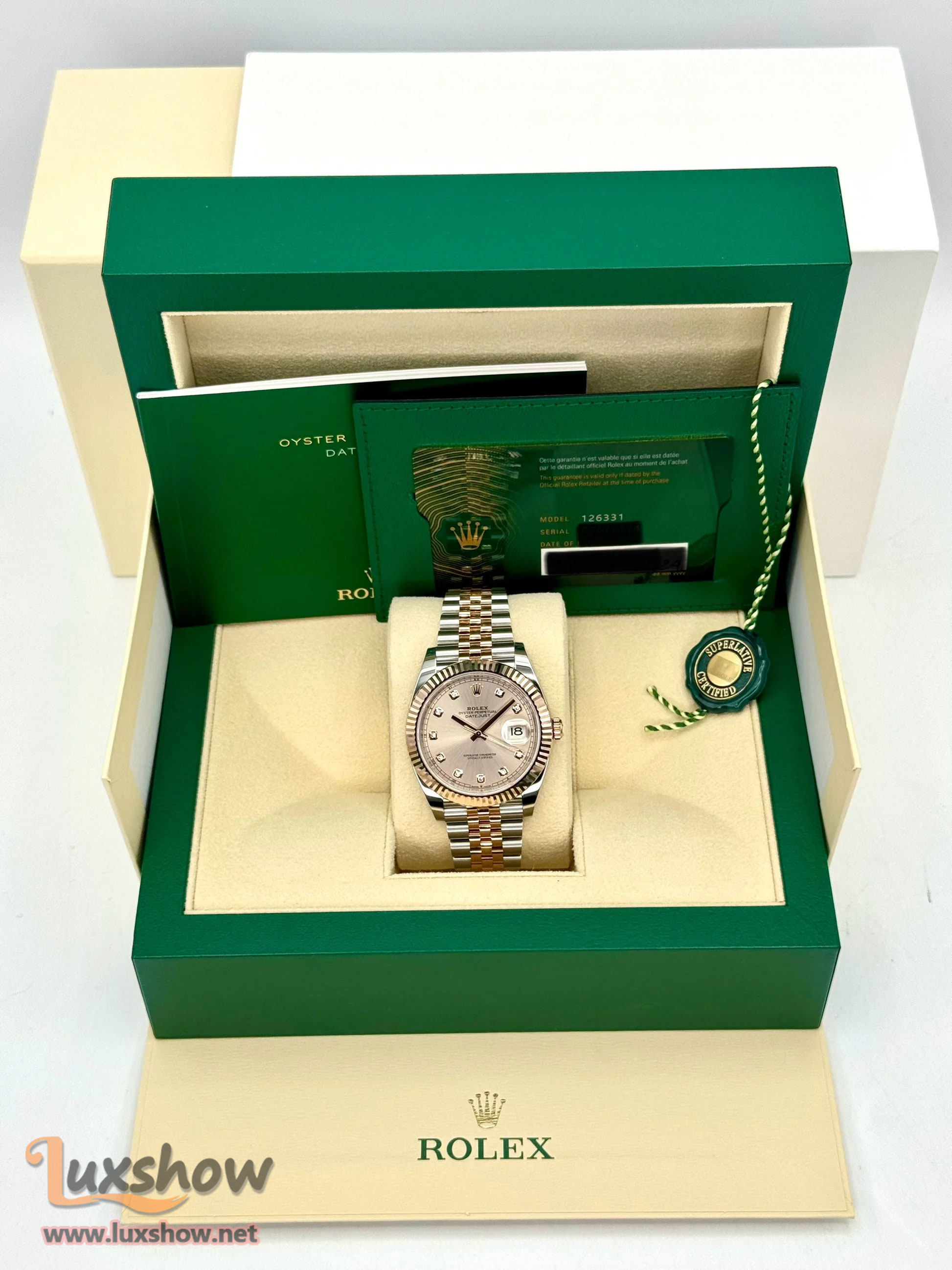 Rolex Datejust 41mm 126331 Two-Tone Jubilee Sundust Diamond Dial