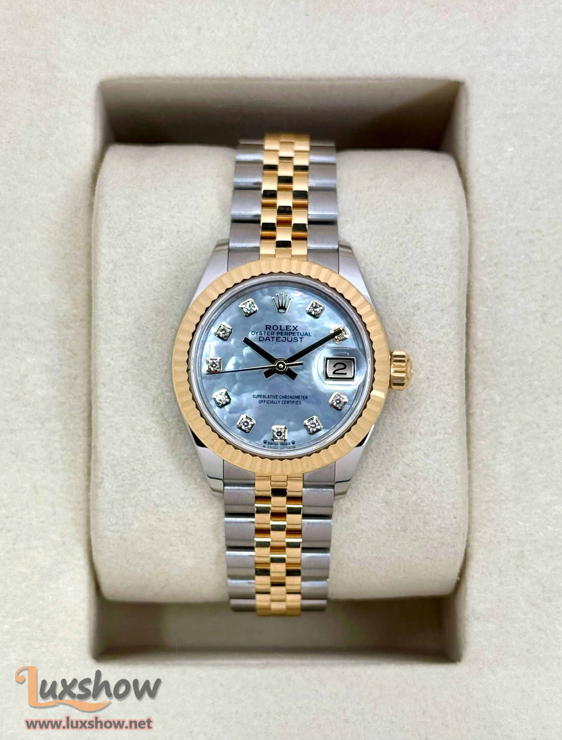 Rolex Lady Datejust 28mm 279173 Jubilee MOP Diamond Dial