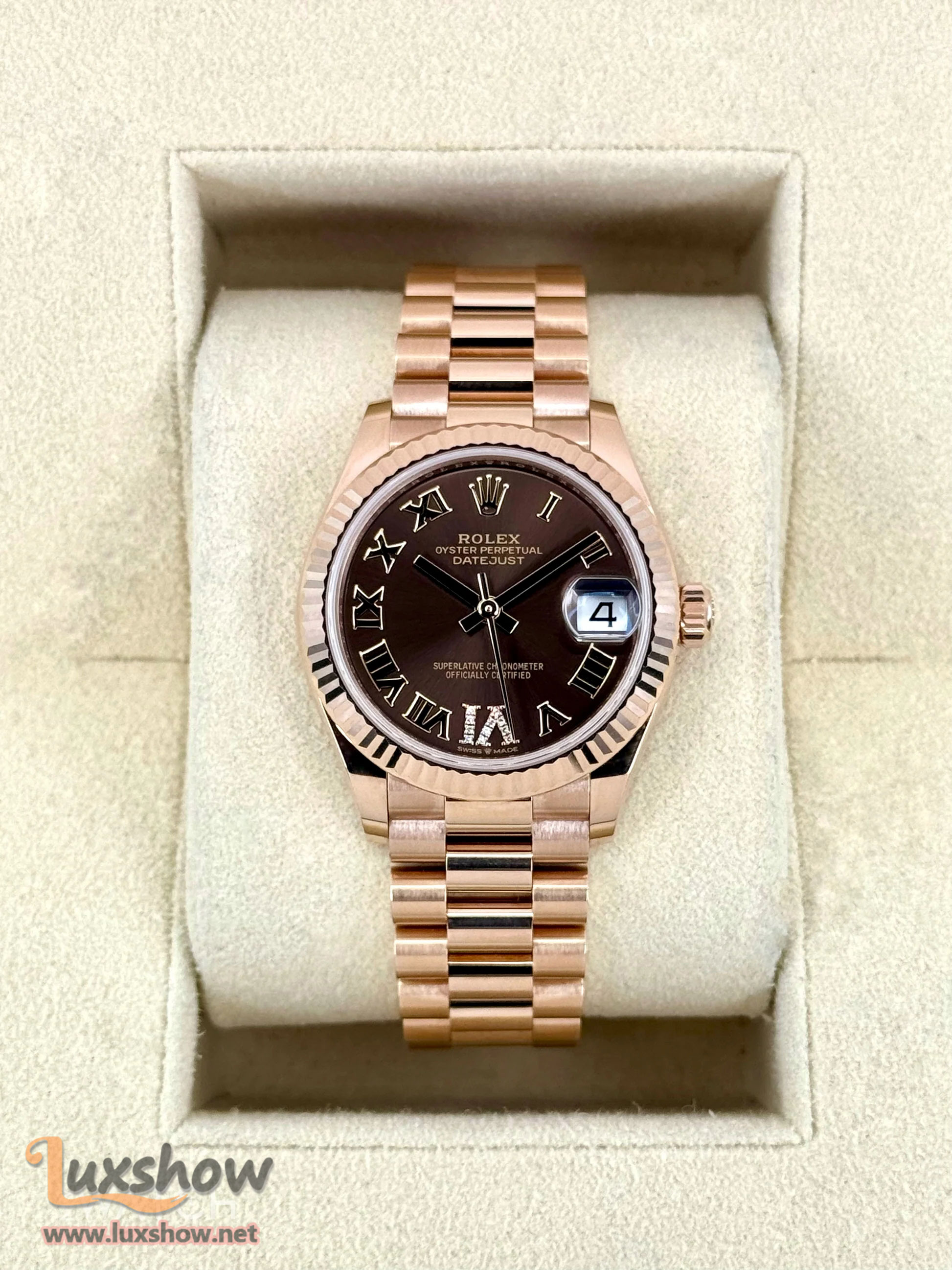 Rolex Datejust 31mm 278275 Rose Gold Chocolate Dial
