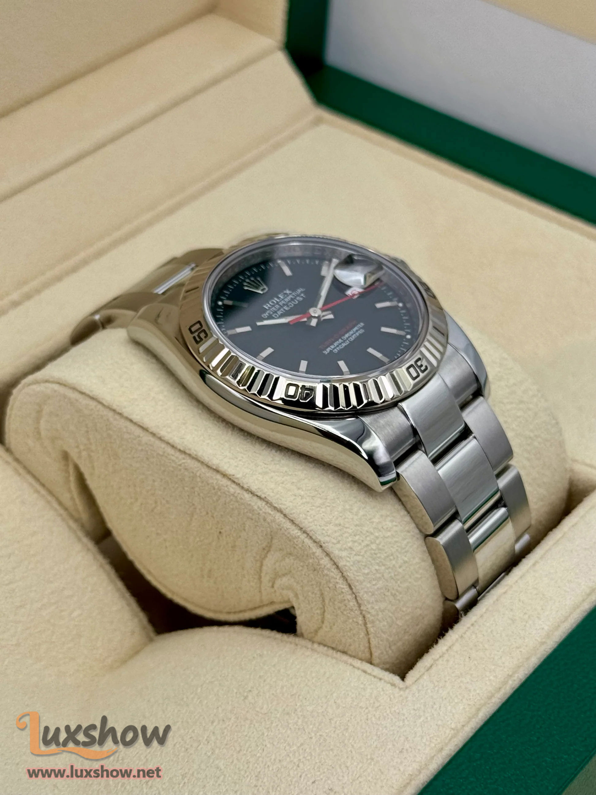 Rolex Datejust Turn-O-Graph 36mm 116264 Oyster Black Dial Dial