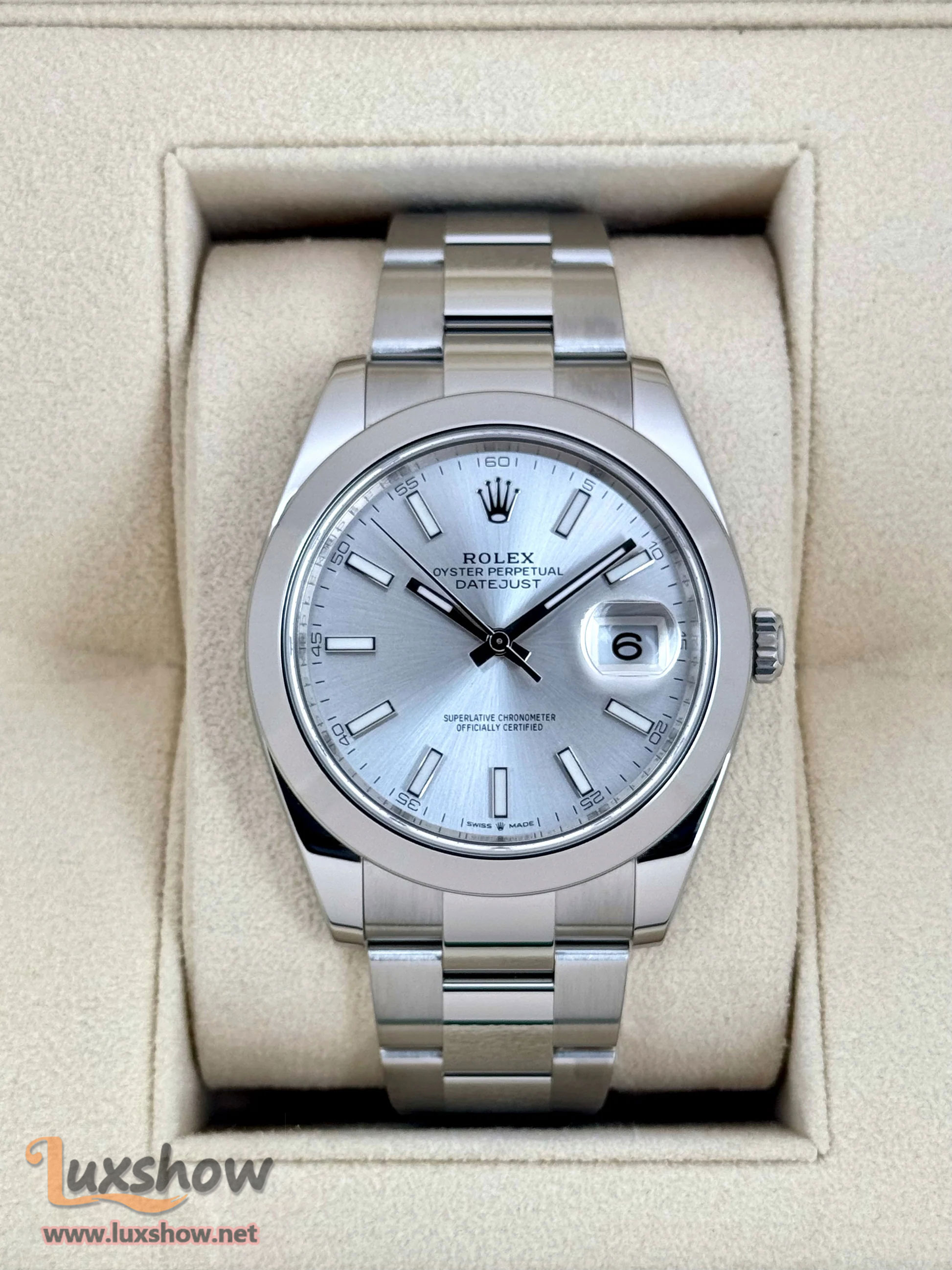 Rolex Datejust 41mm 126300 Stainless Steel Oyster Silver Dial