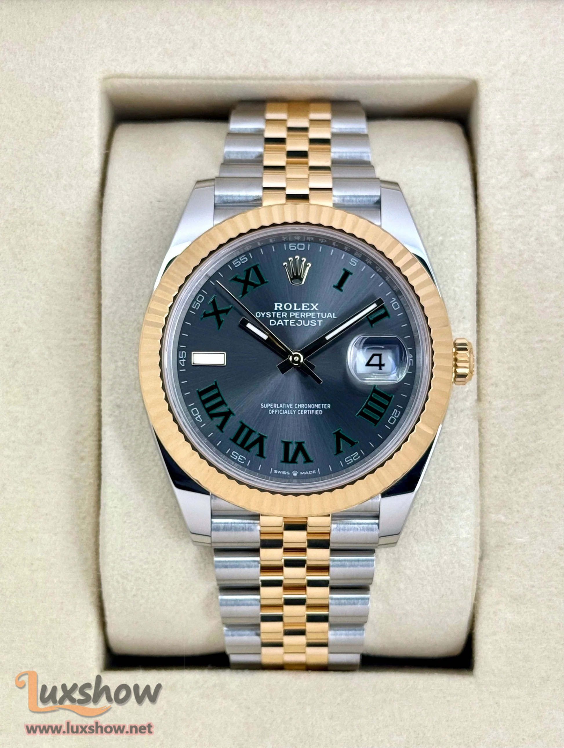 Rolex Datejust 41mm 126333 Two-Tone Jubilee Wimbledon Dial