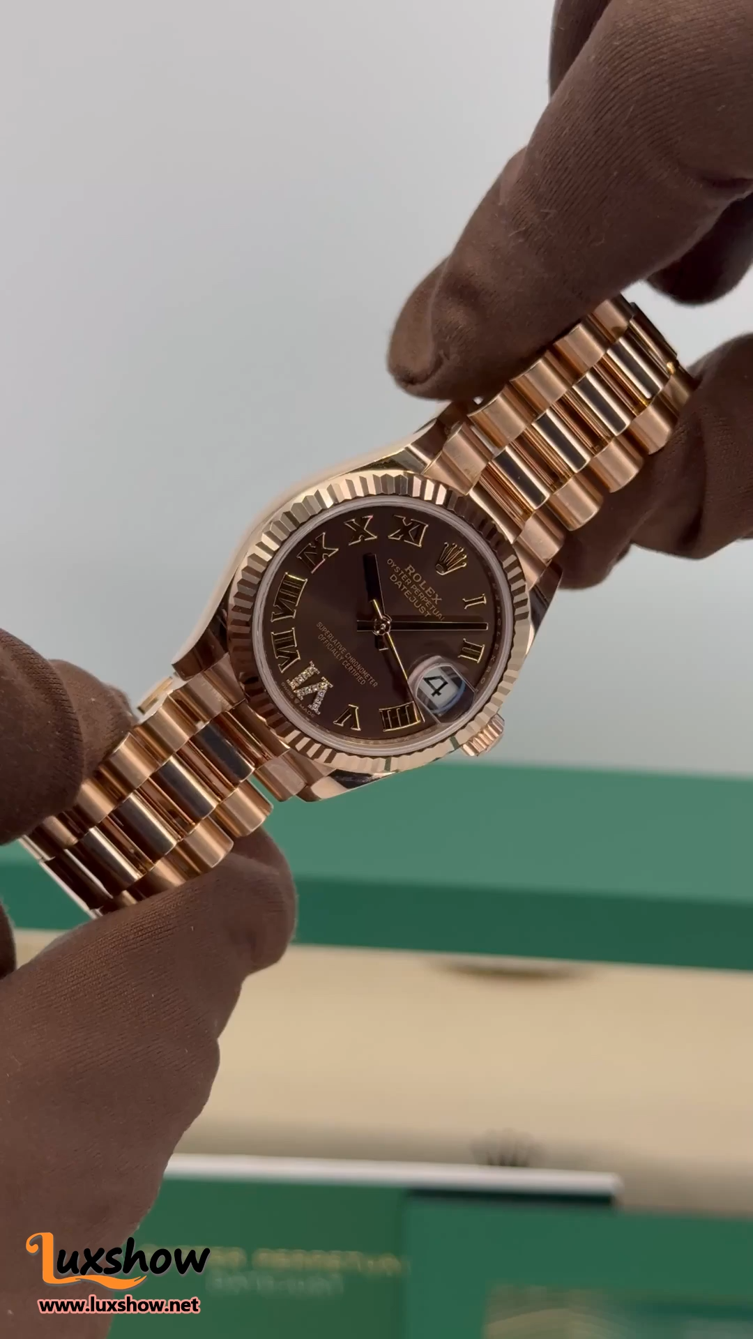 Rolex Datejust 31mm 278275 Rose Gold Chocolate Dial