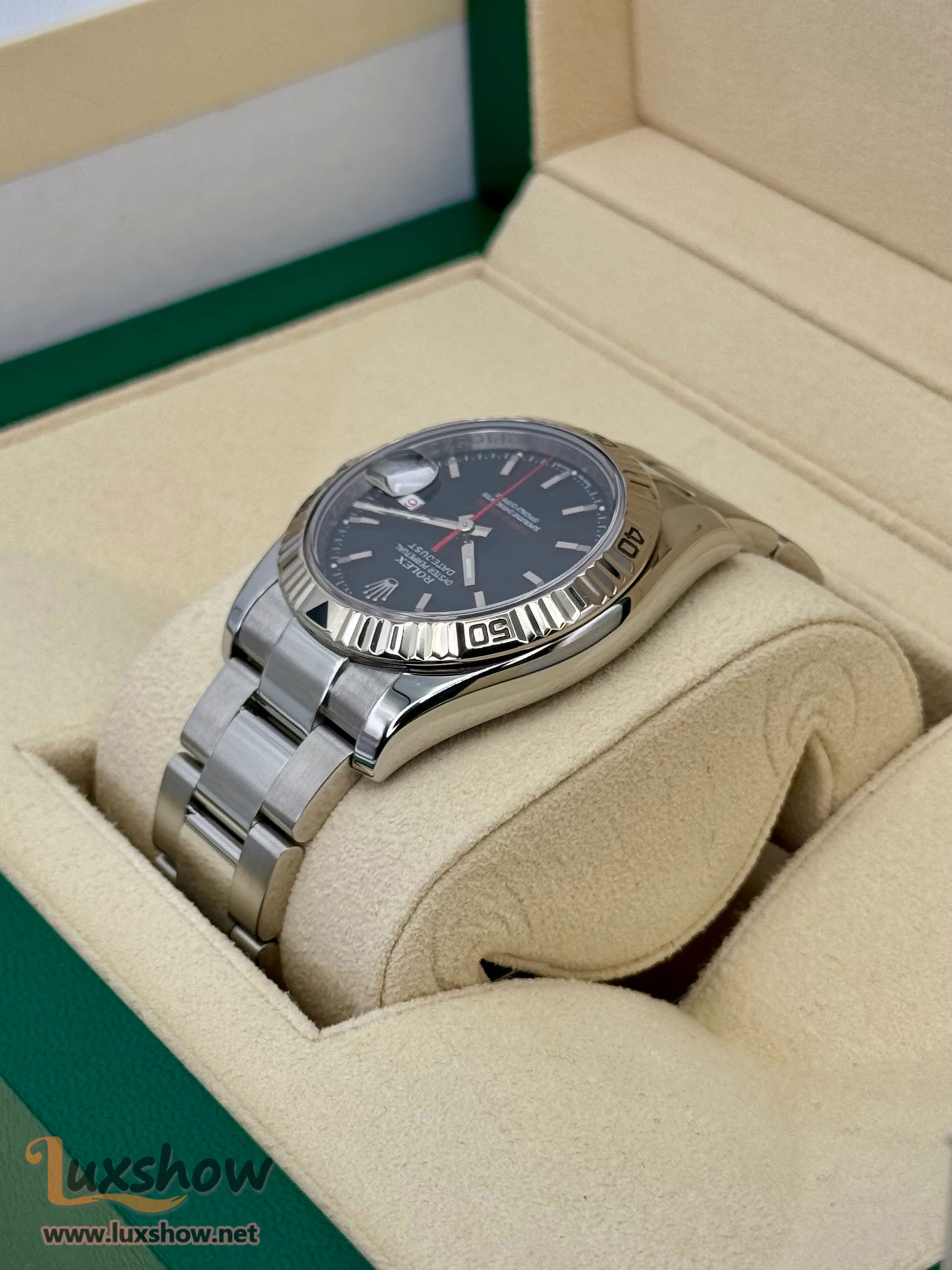 Rolex Datejust Turn-O-Graph 36mm 116264 Oyster Black Dial Dial