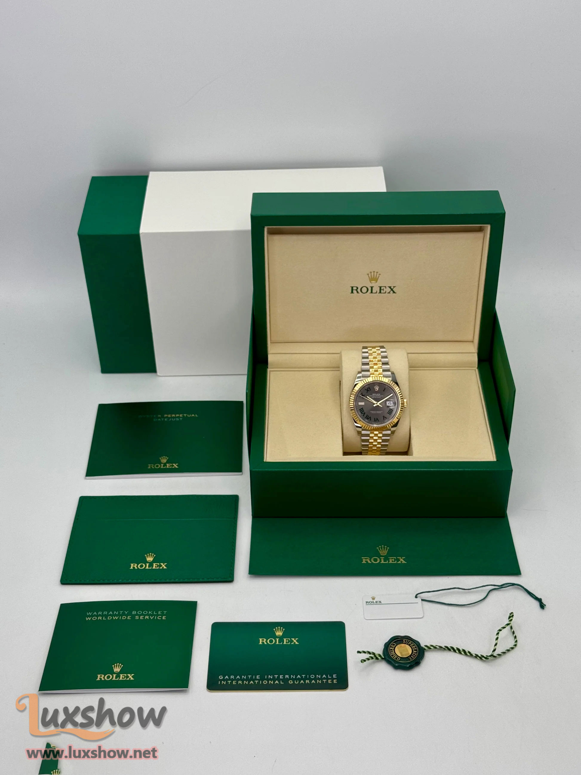 Rolex Datejust 41mm 126333 Two-Tone Jubilee Wimbledon Dial