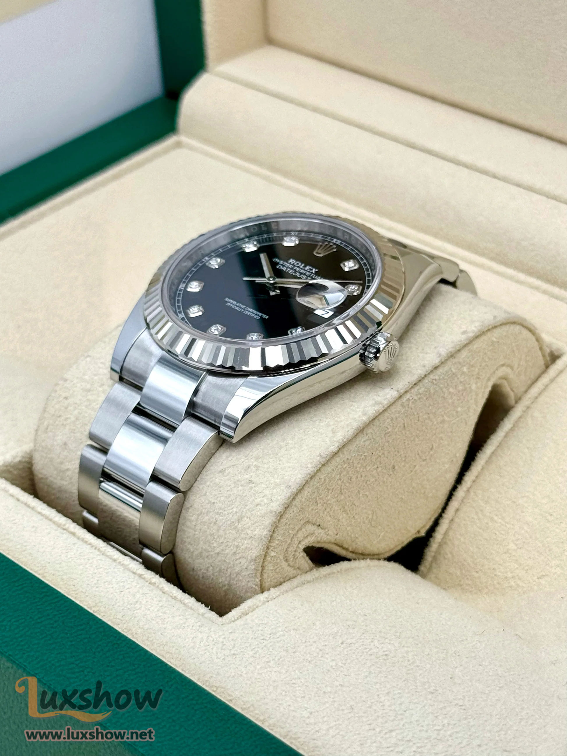 Rolex Datejust 41mm 126334 Oyster Black Diamond Dial