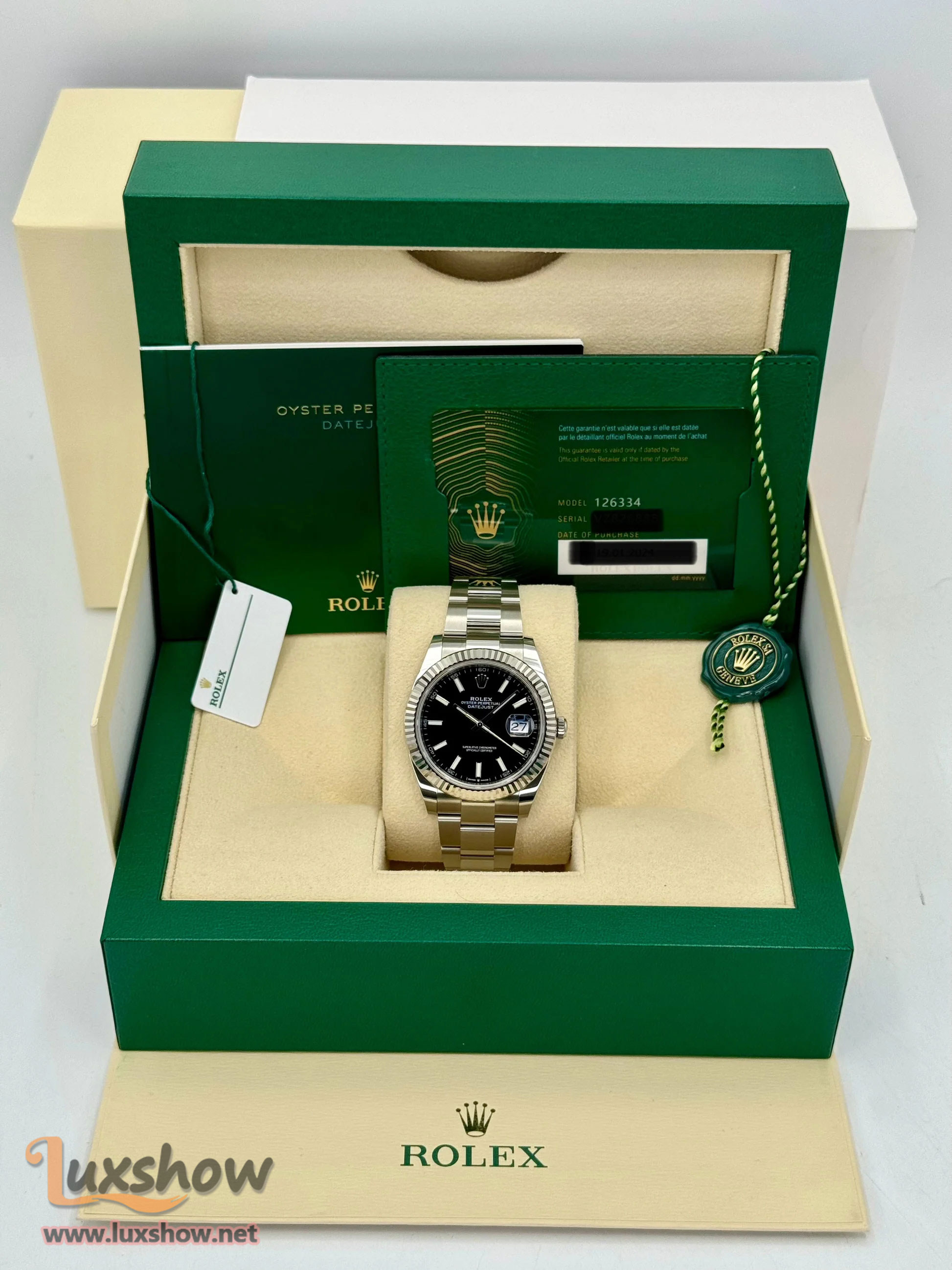 Rolex Datejust 41mm 126334 Oyster Black Dial