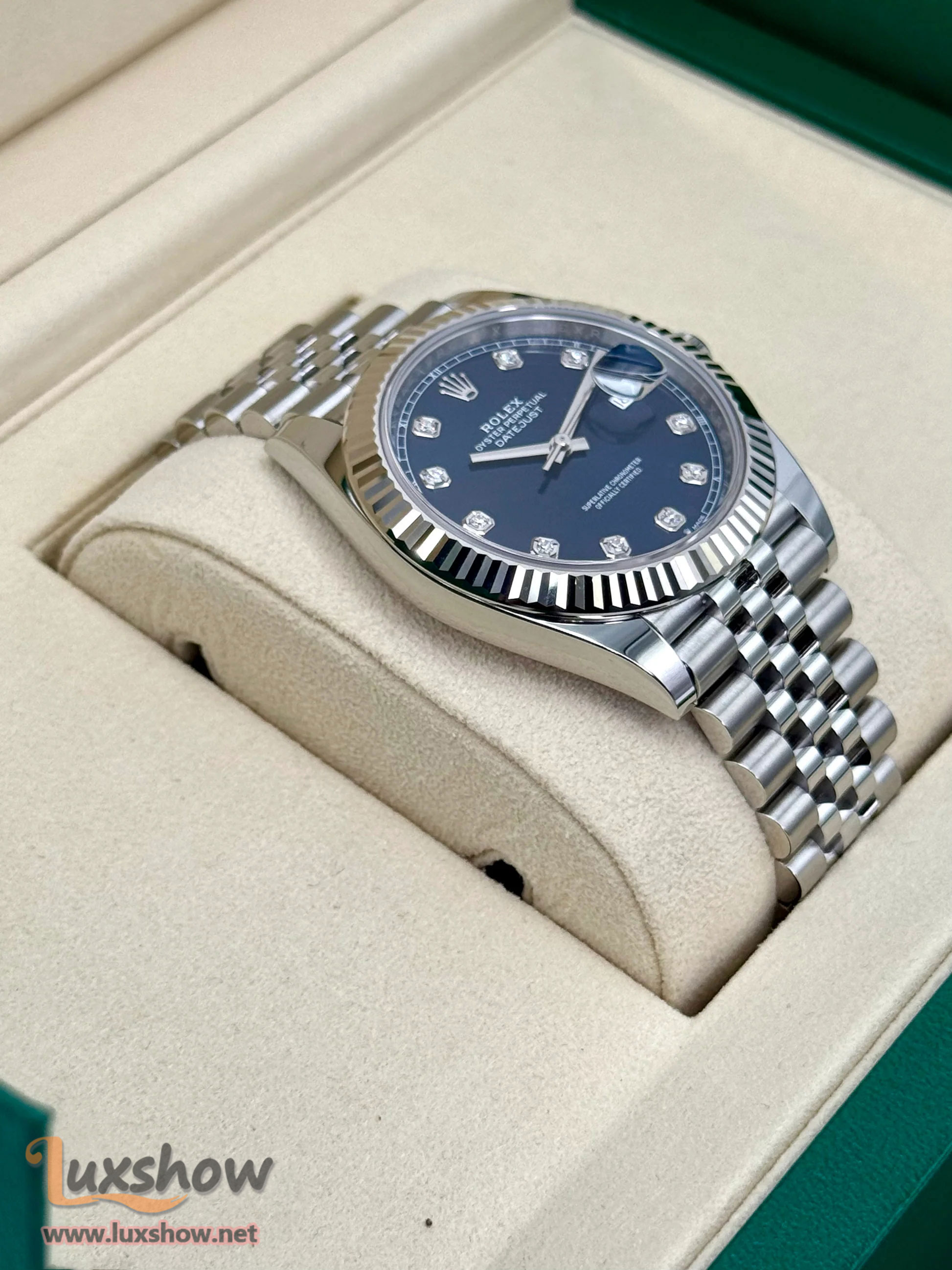 2025 Rolex Datejust 41mm 126334 Stainless Steel Jubilee Blue Diamond Dial
