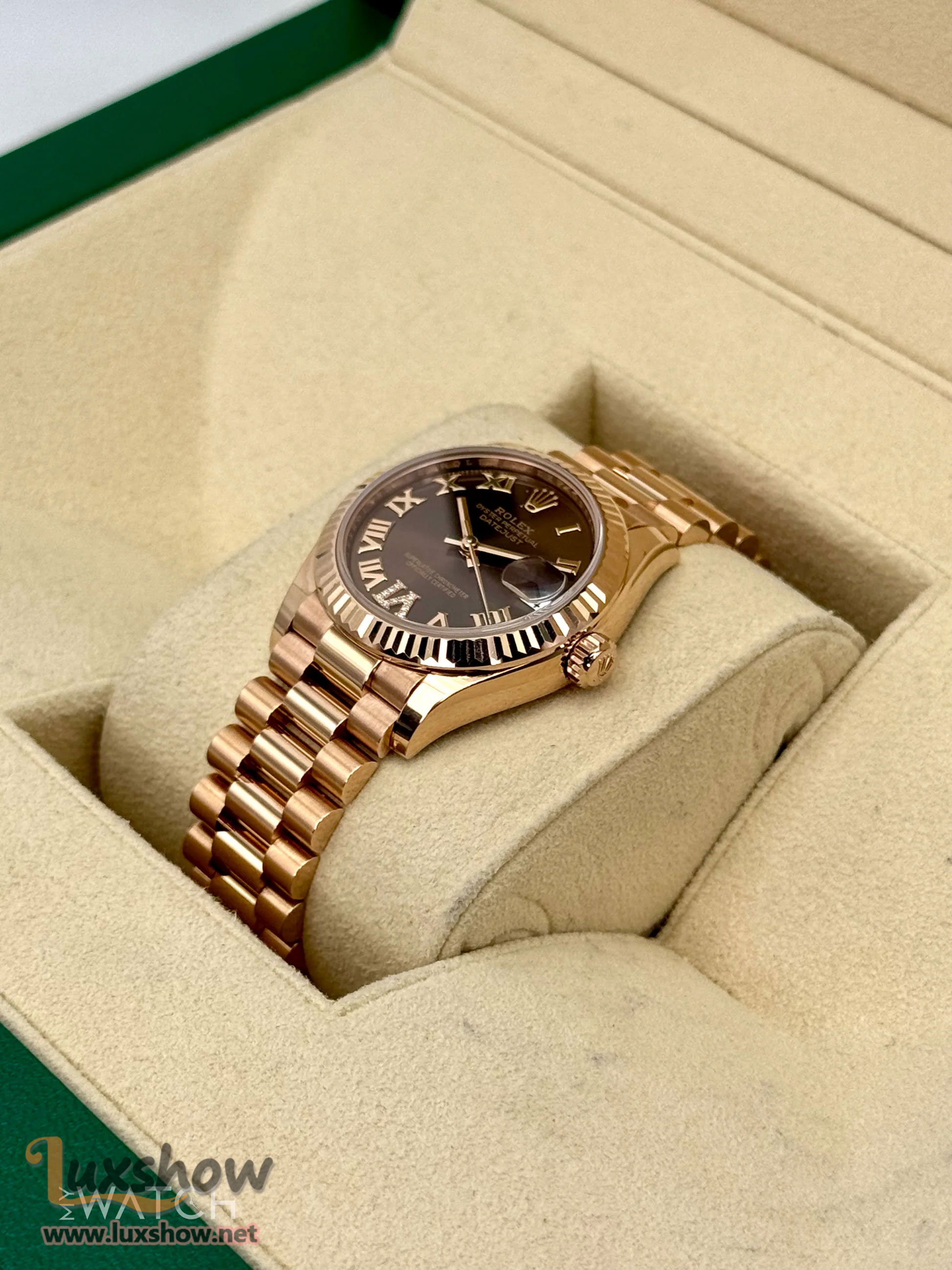 Rolex Datejust 31mm 278275 Rose Gold Chocolate Dial