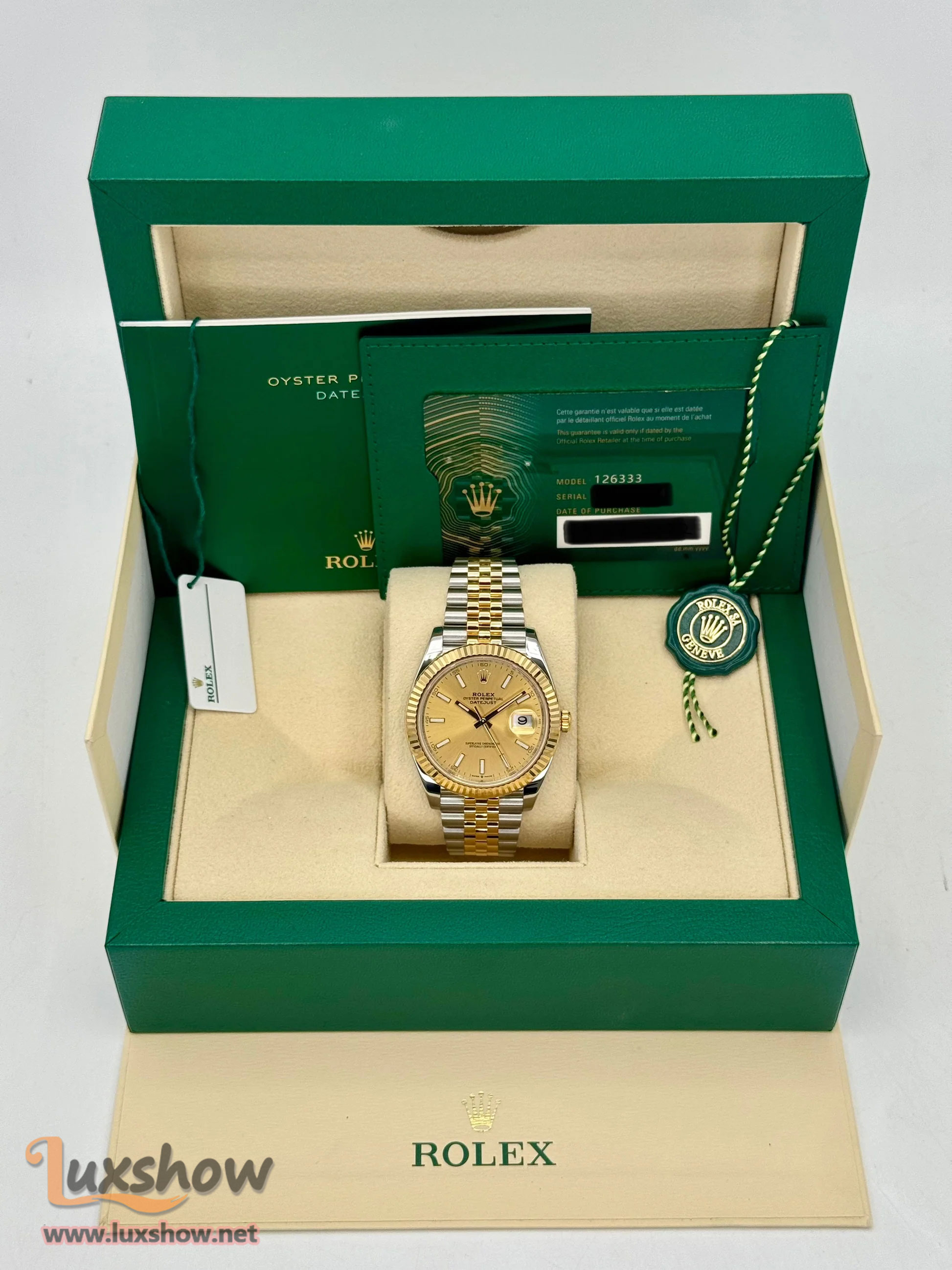 Rolex Datejust 41mm 126333 Two-Tone Jubilee Champagne Dial