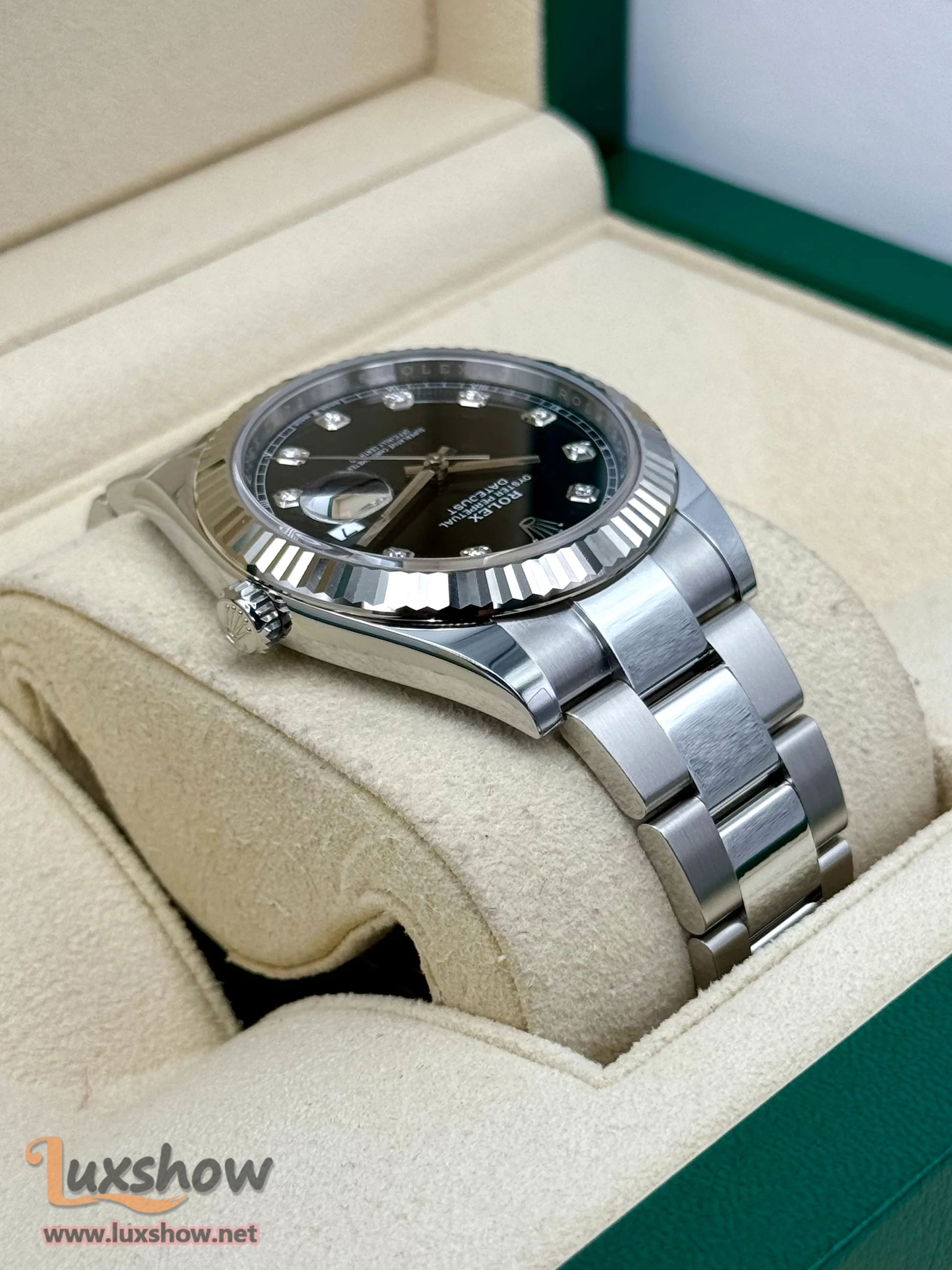 Rolex Datejust 41mm 126334 Oyster Black Diamond Dial