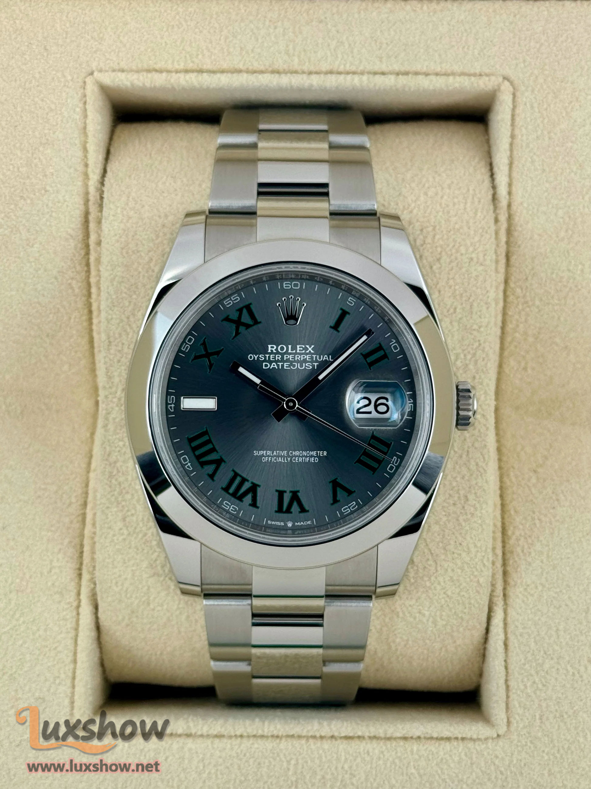 Rolex Datejust 41mm 126300 Wimbledon Dial Oyster