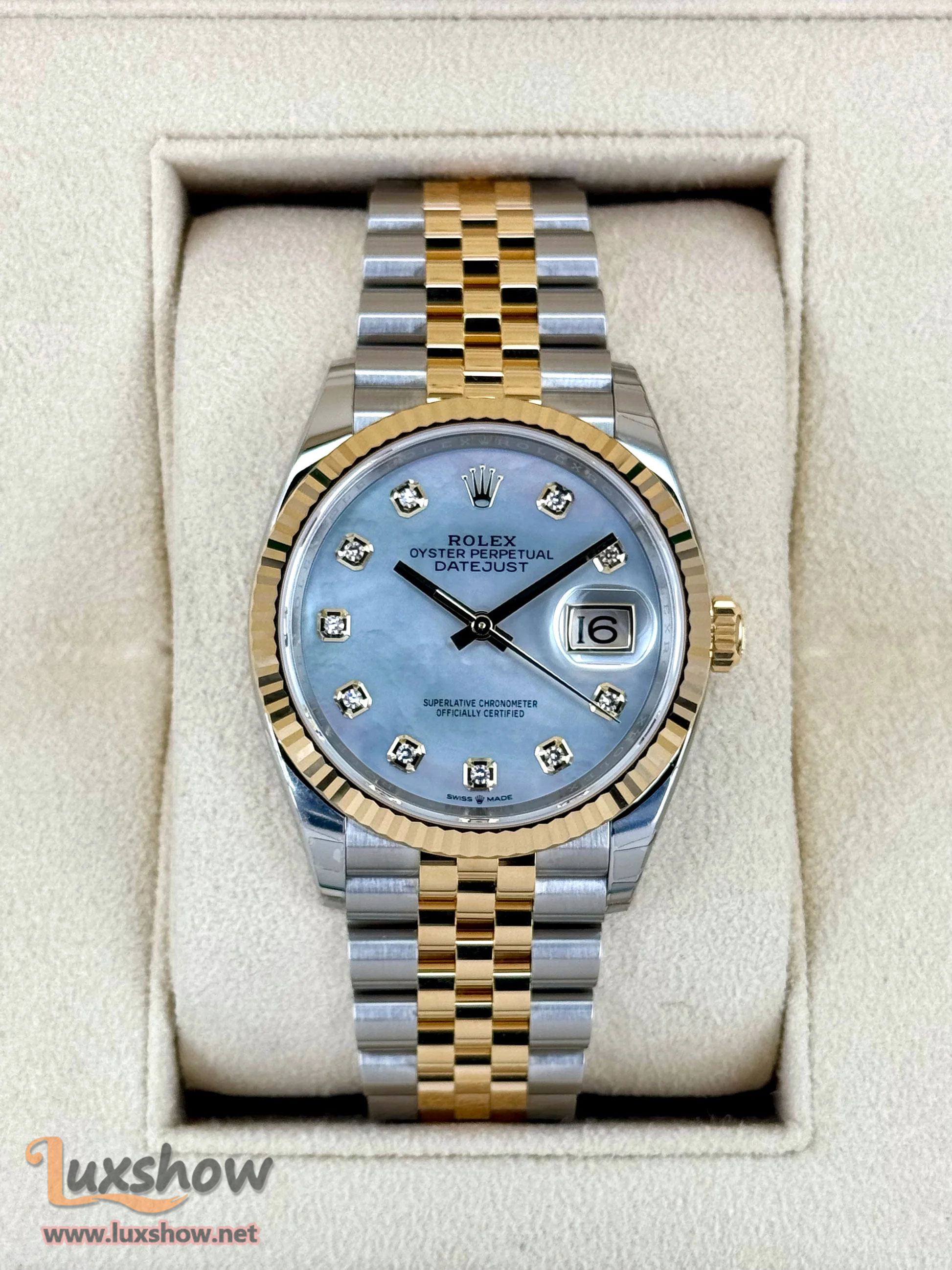 Rolex Datejust 36mm 126233 Mother of Pearl Diamond Dial