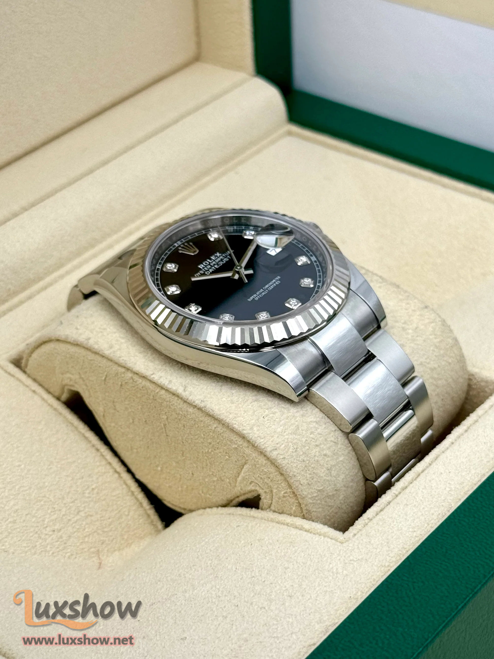 Rolex Datejust 41mm 126334 Oyster Black Diamond Dial