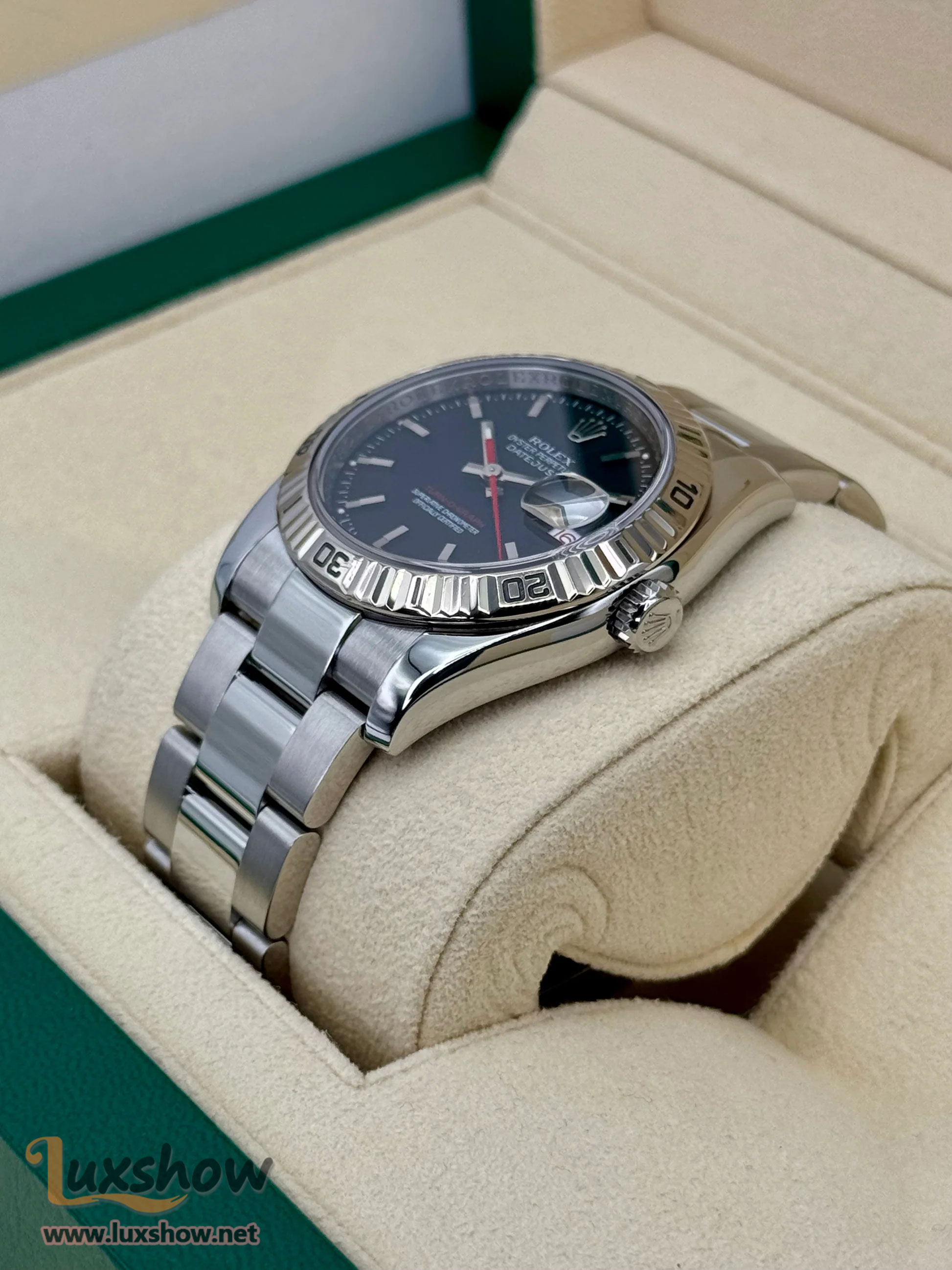 Rolex Datejust Turn-O-Graph 36mm 116264 Oyster Black Dial Dial