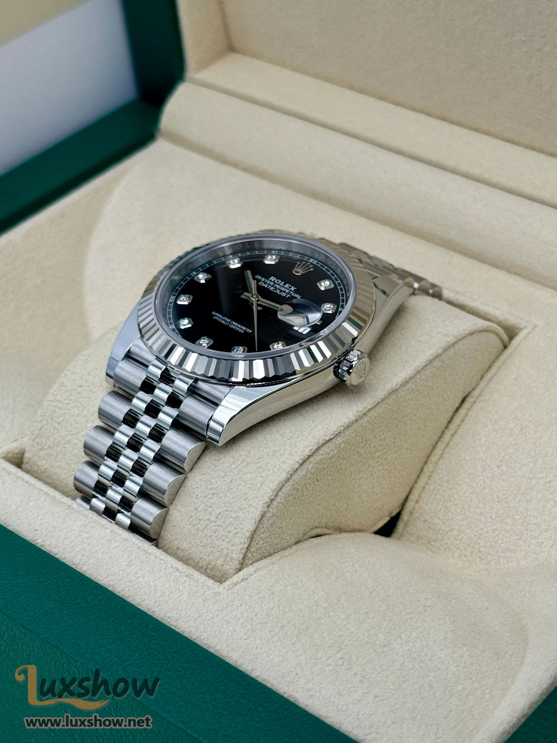 Rolex Datejust 41mm 126334 Jubilee Black Diamond Dial