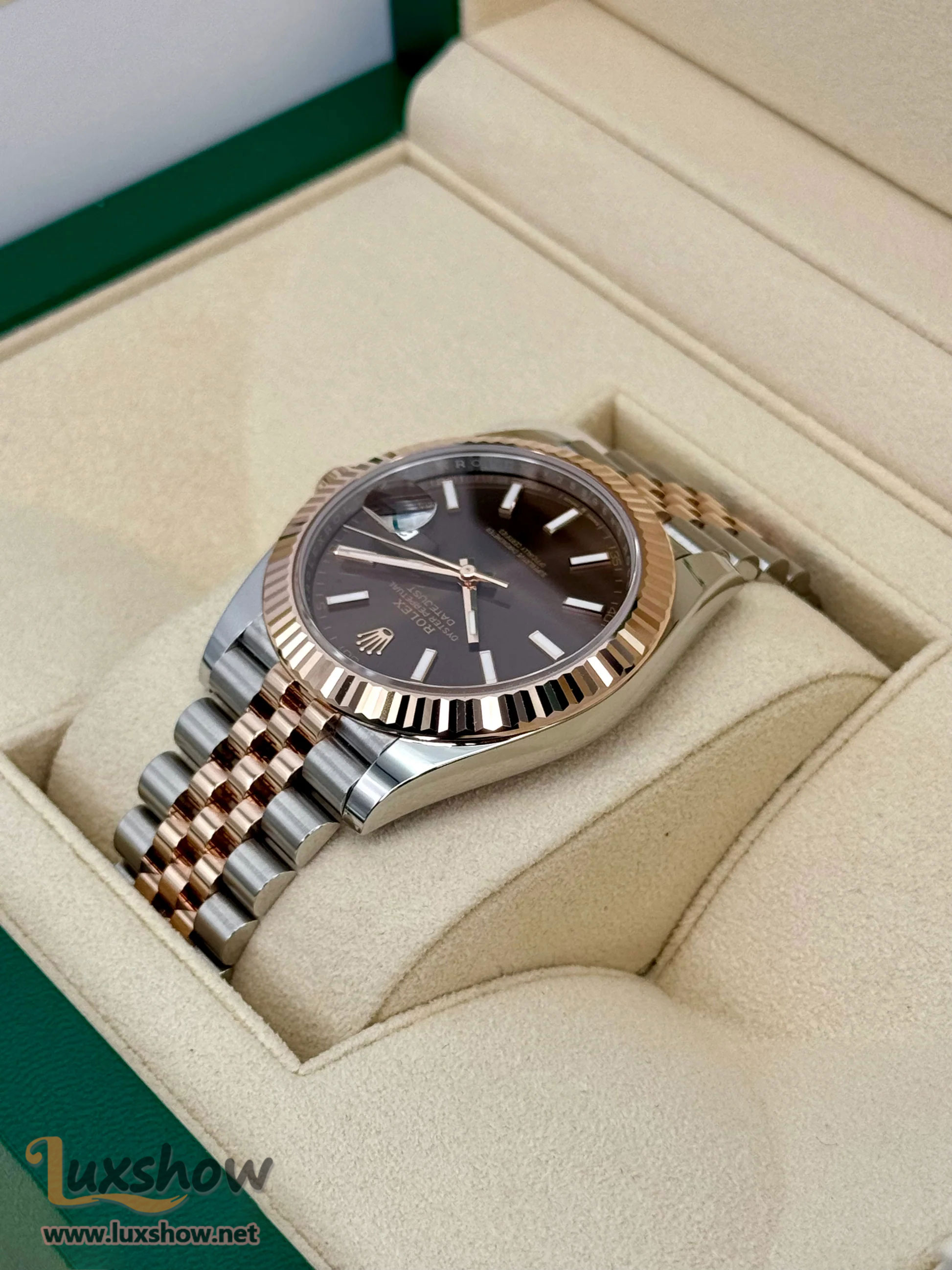 Rolex Datejust 41mm 126331 Two-Tone Rose Gold Chocolate Dial