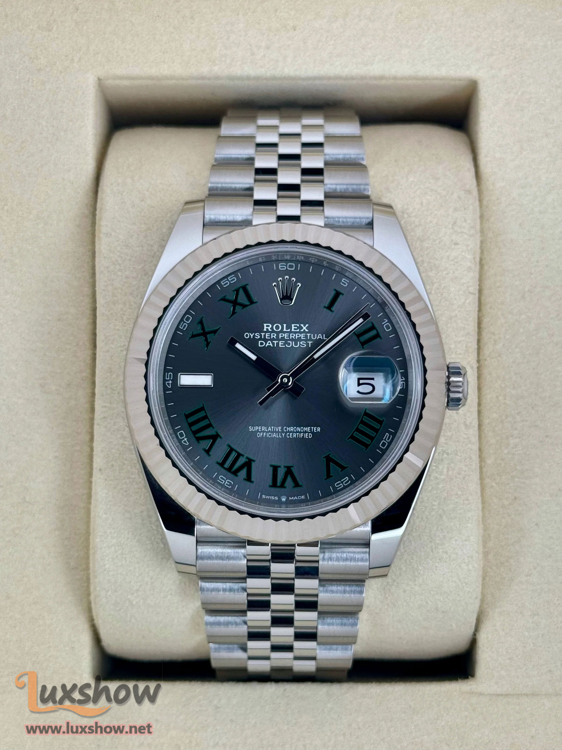 Rolex Datejust 41mm 126334 Jubilee Wimbledon Dial