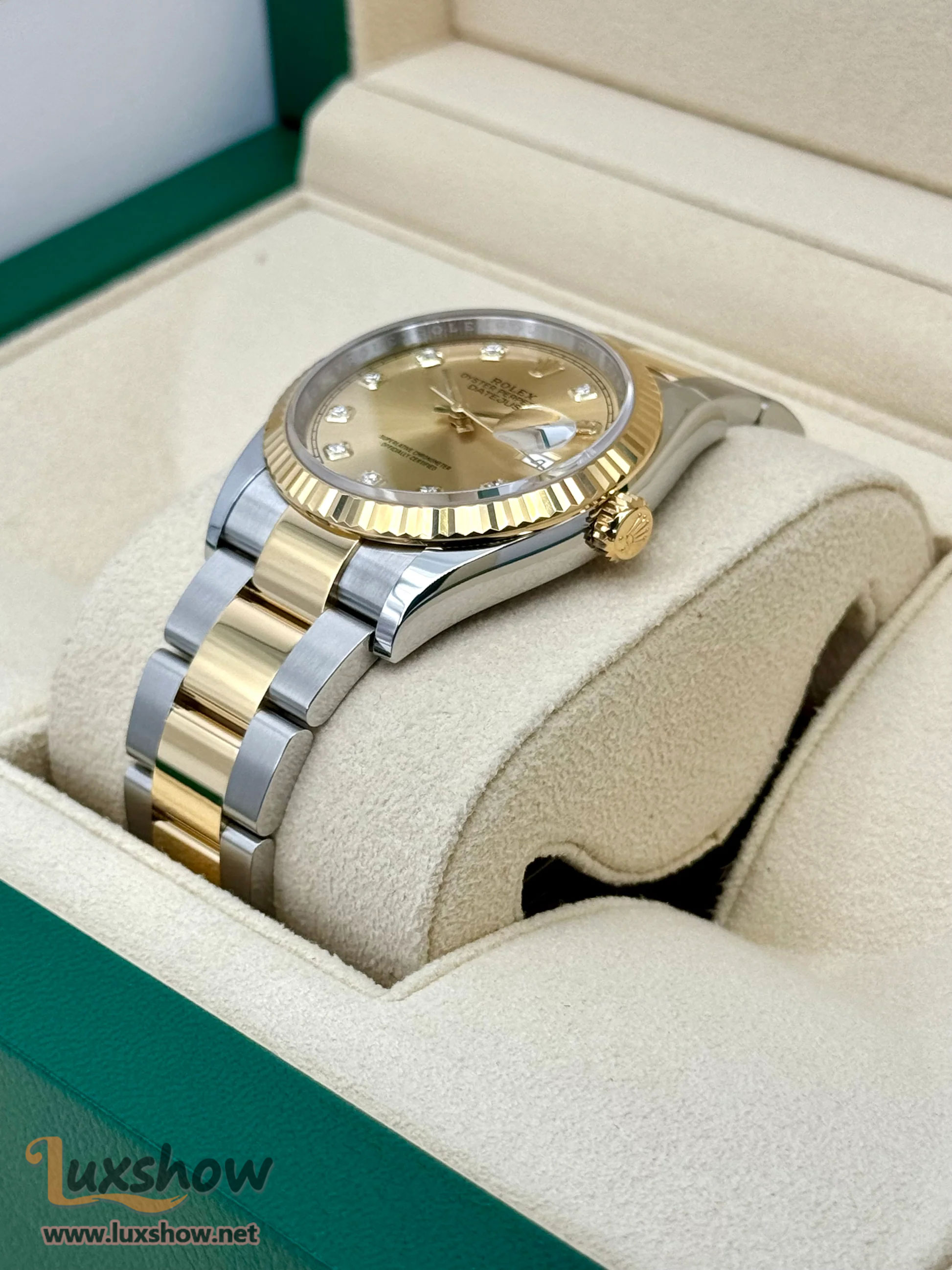 Rolex Datejust 36mm 126233 Two-Tone Champagne Diamond Dial