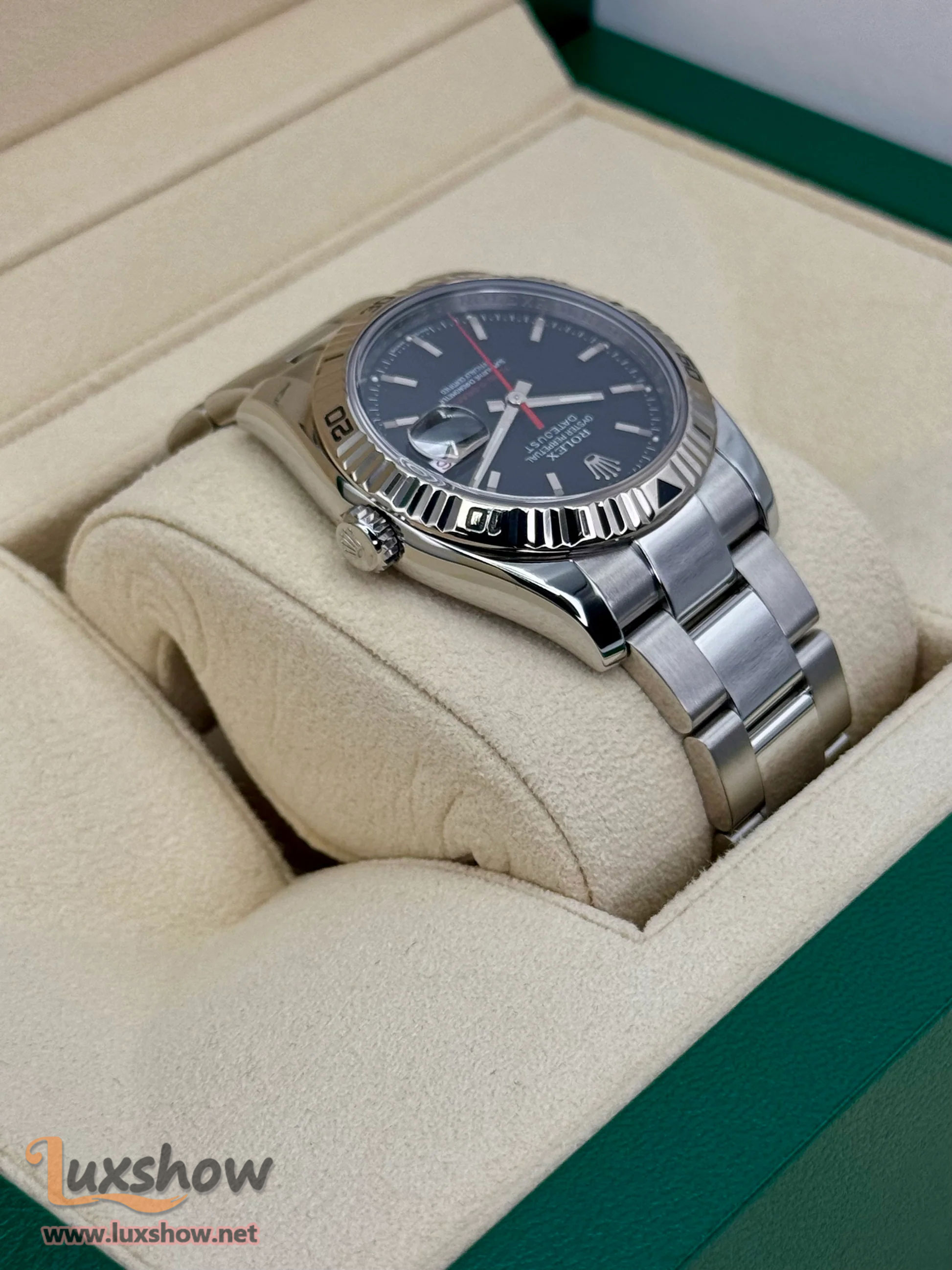 Rolex Datejust Turn-O-Graph 36mm 116264 Oyster Black Dial Dial