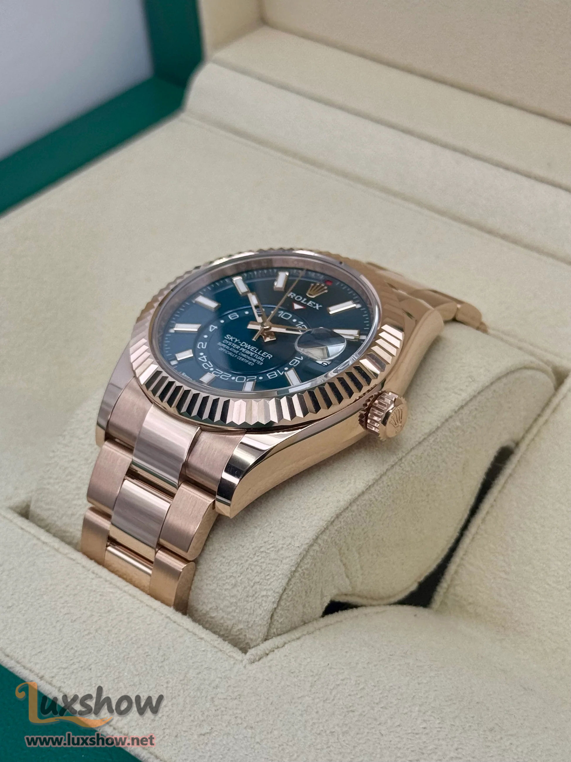 Rolex Sky-Dweller 42mm 336935 Rose Gold Blue Dial