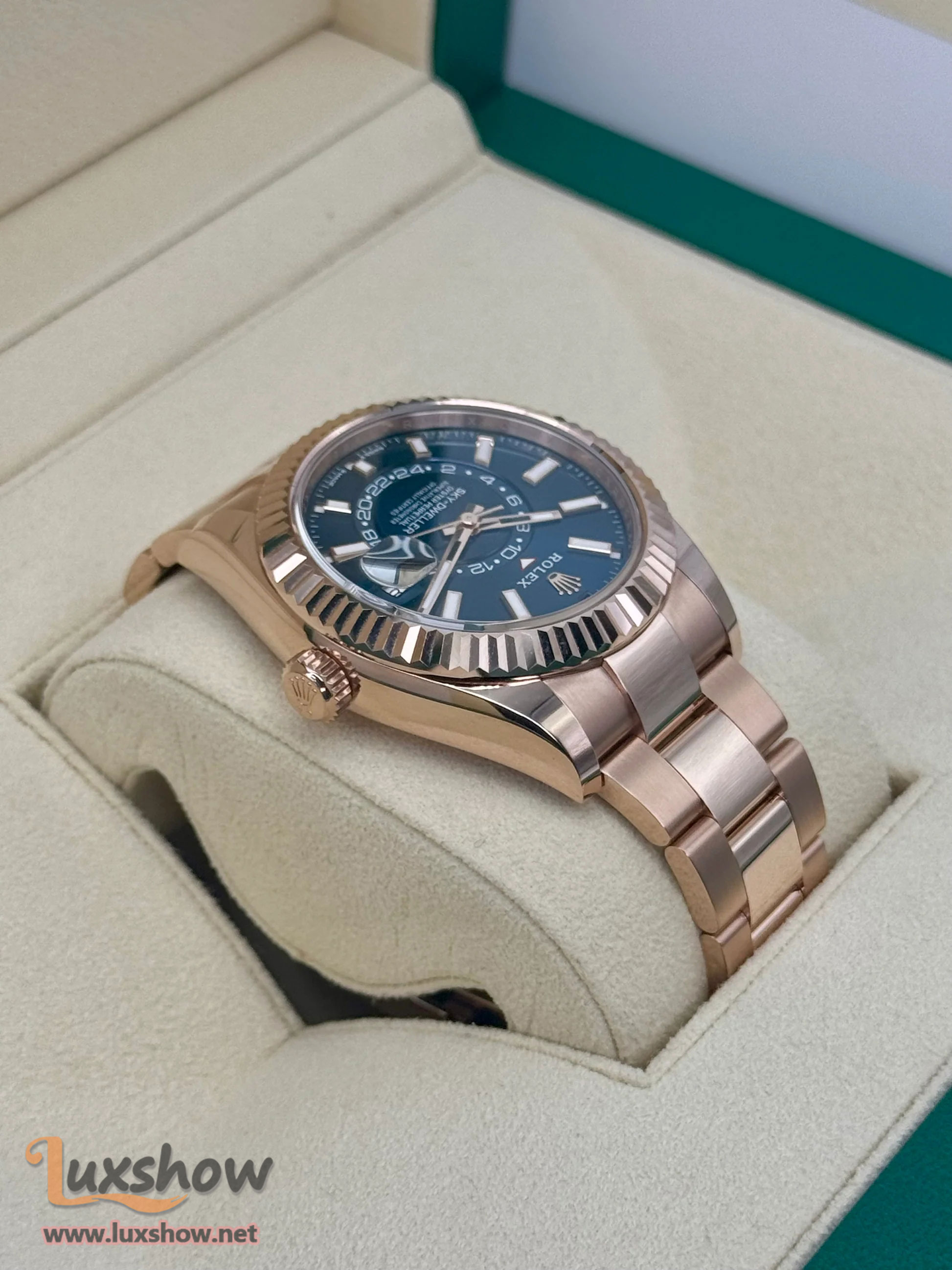 Rolex Sky-Dweller 42mm 336935 Rose Gold Blue Dial