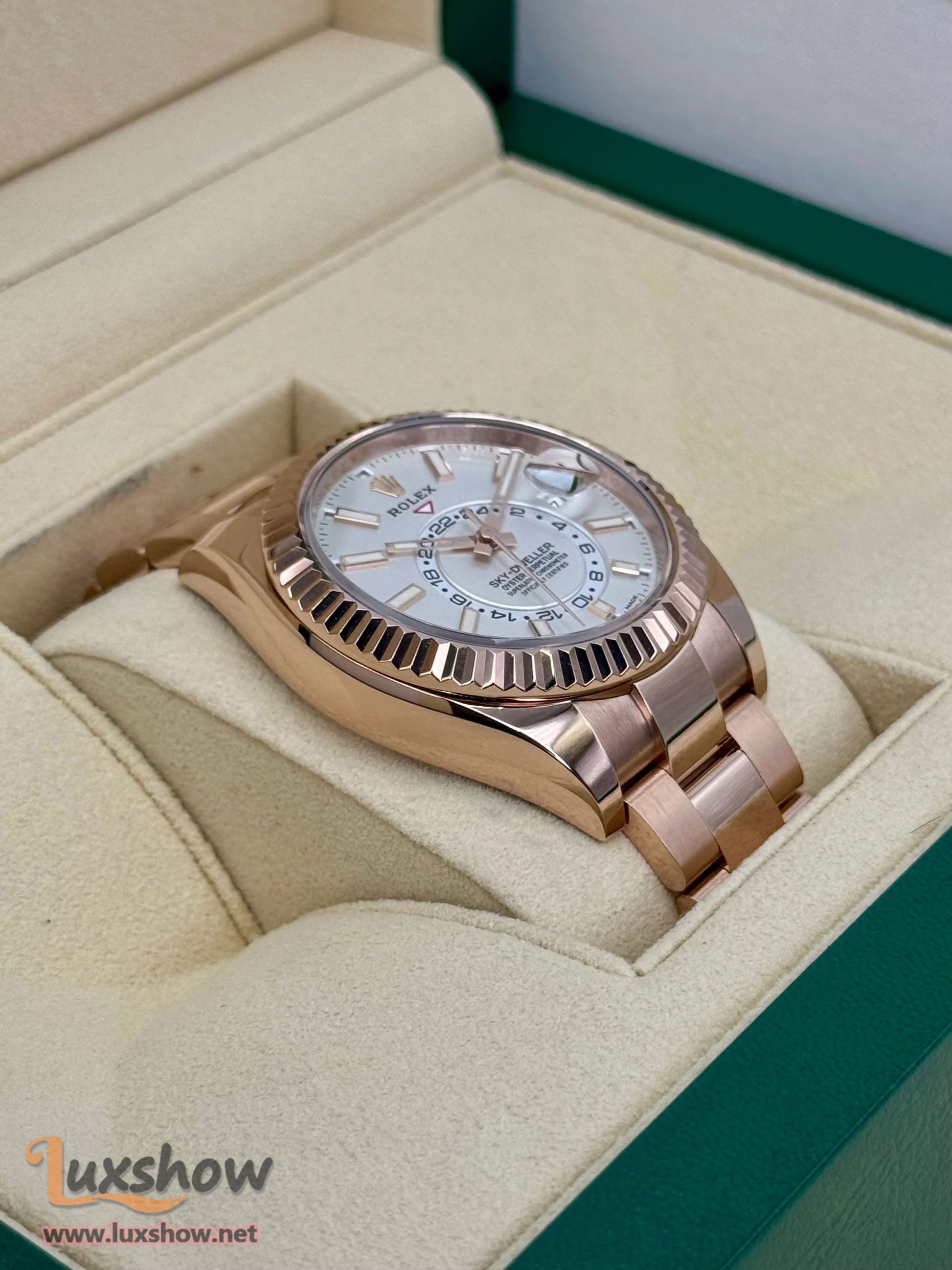 Rolex Sky-Dweller 42mm 326935 Rose Gold White Dial