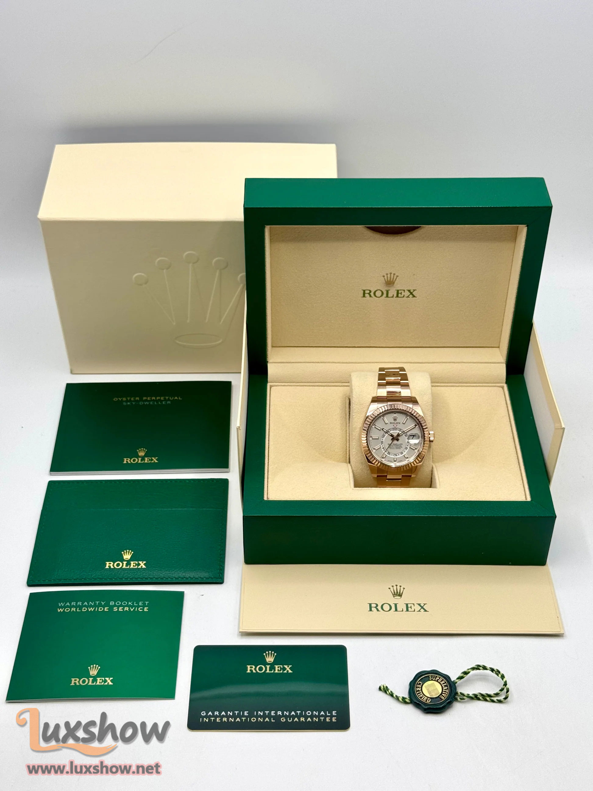 Rolex Sky-Dweller 42mm 326935 Rose Gold White Dial
