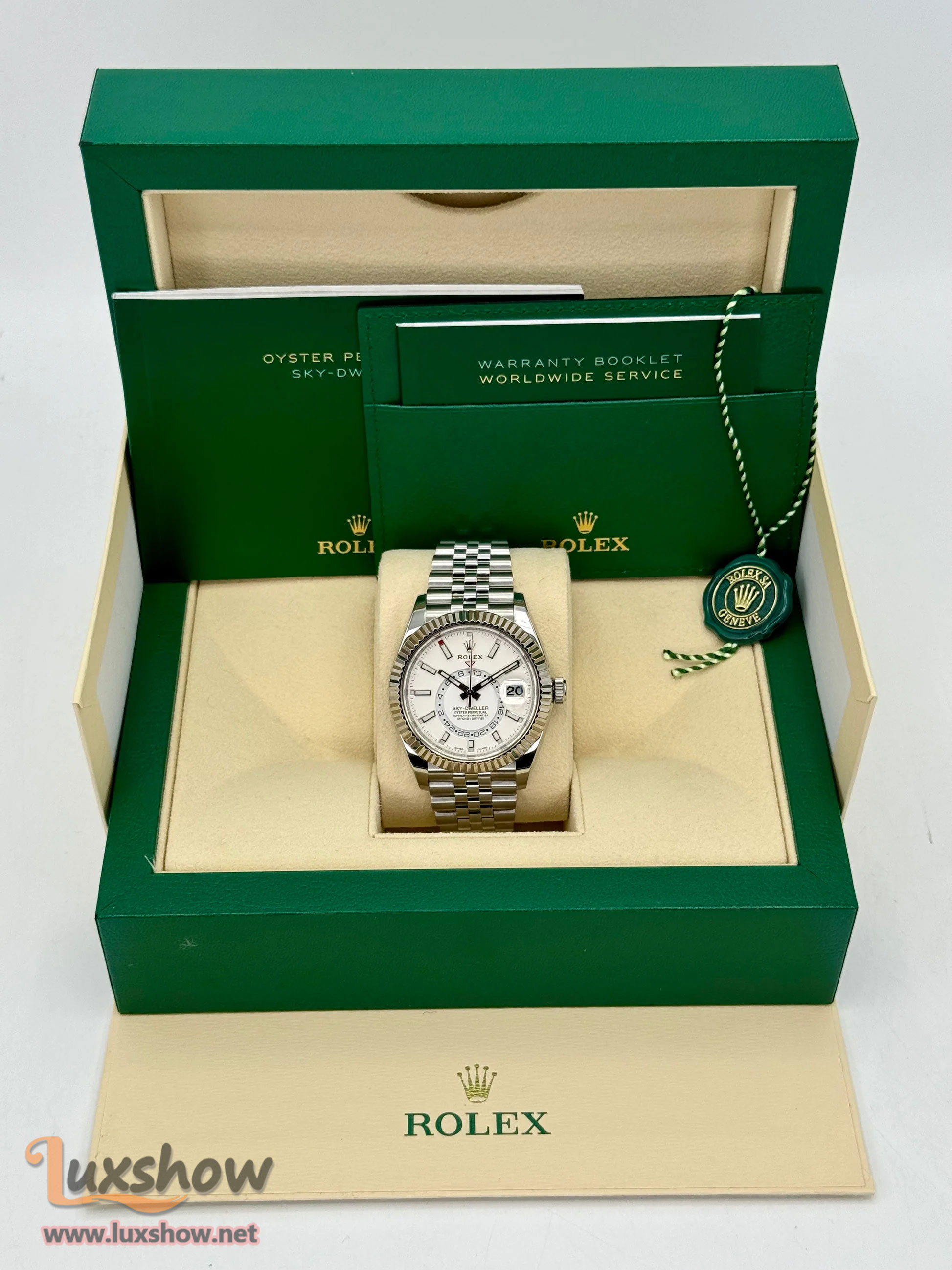 Rolex Sky-Dweller 42mm 326934 Stainless Steel Jubilee White Dial