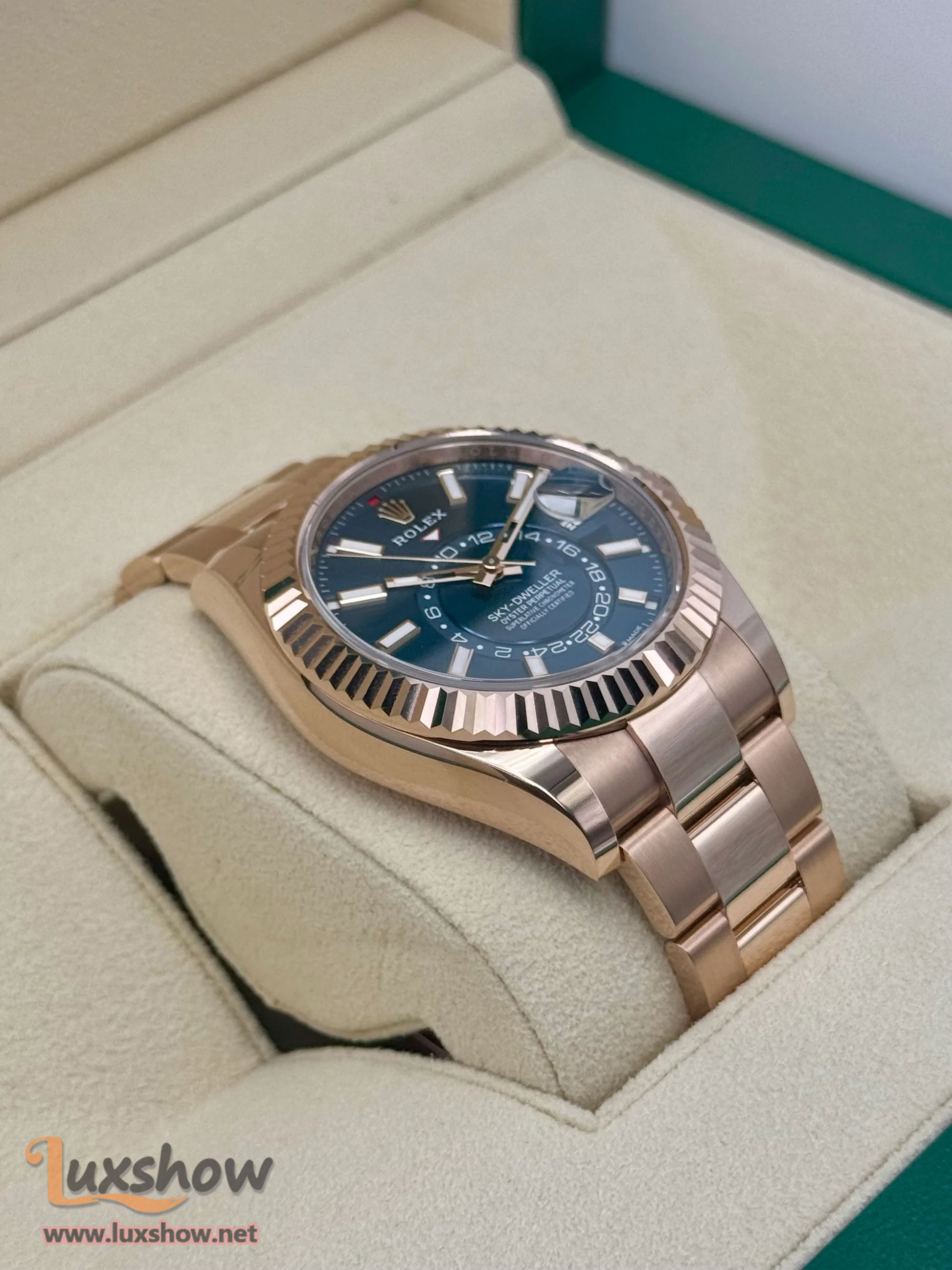 Rolex Sky-Dweller 42mm 336935 Rose Gold Blue Dial