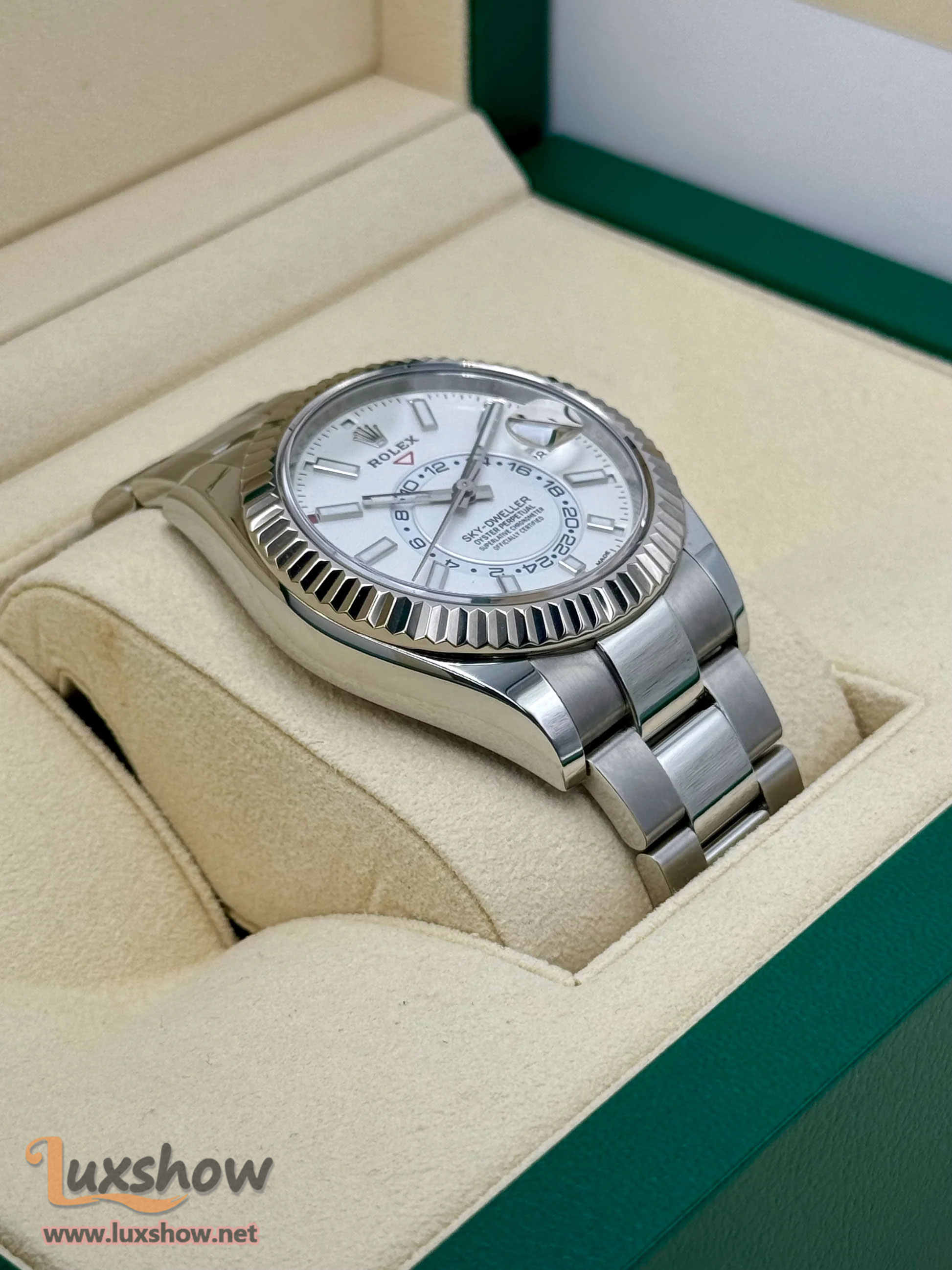 Rolex Sky-Dweller 42mm 326934 Stainless Steel Oyster White Dial