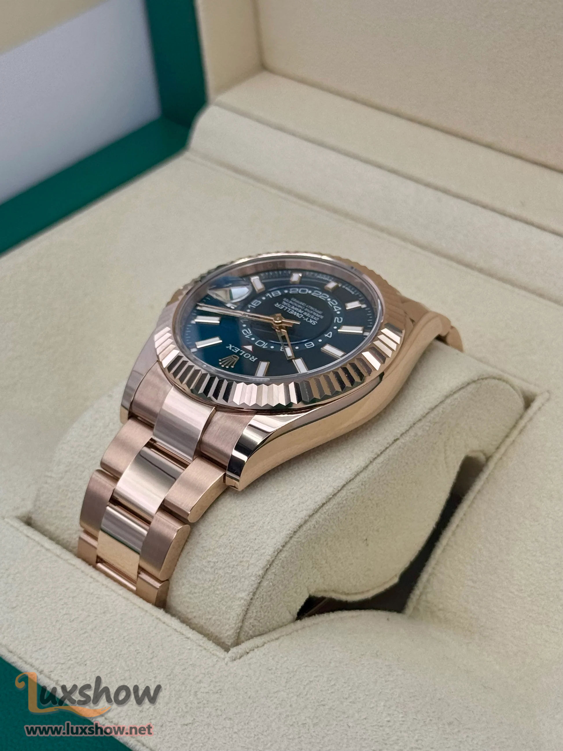 Rolex Sky-Dweller 42mm 336935 Rose Gold Blue Dial