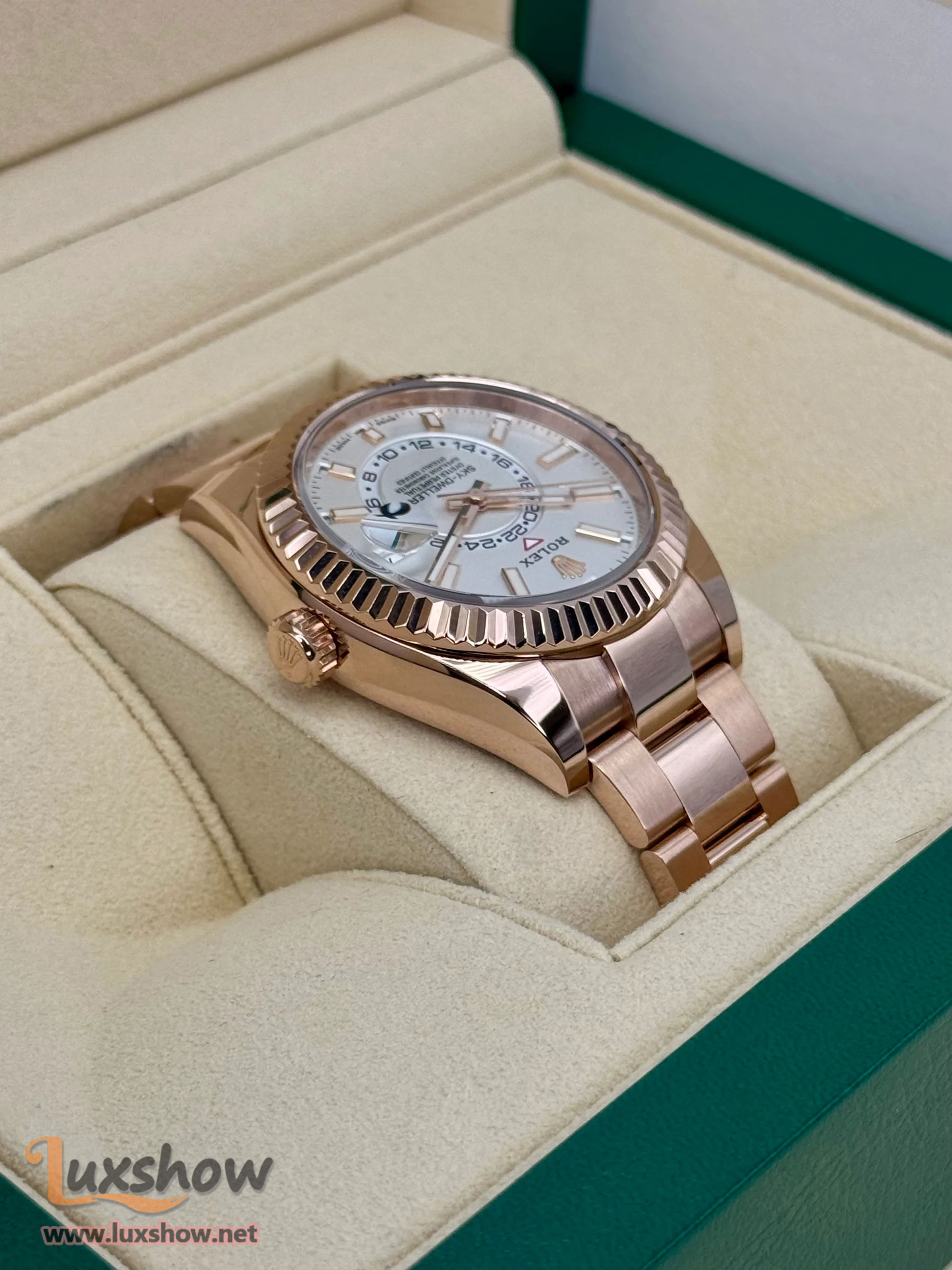 Rolex Sky-Dweller 42mm 326935 Rose Gold White Dial
