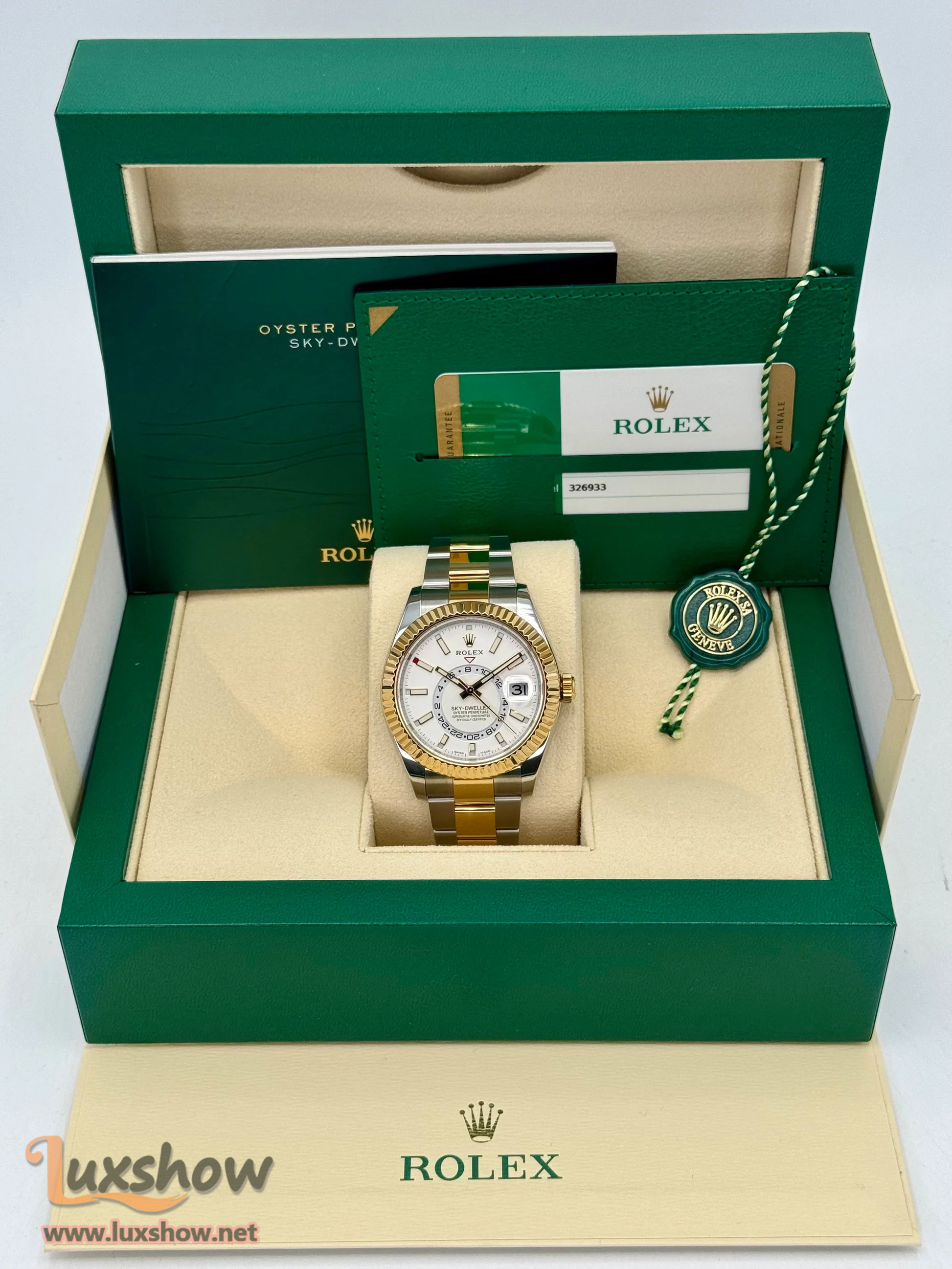 Rolex Sky-Dweller 42mm 326933 Two-Tone Oyster White Dial