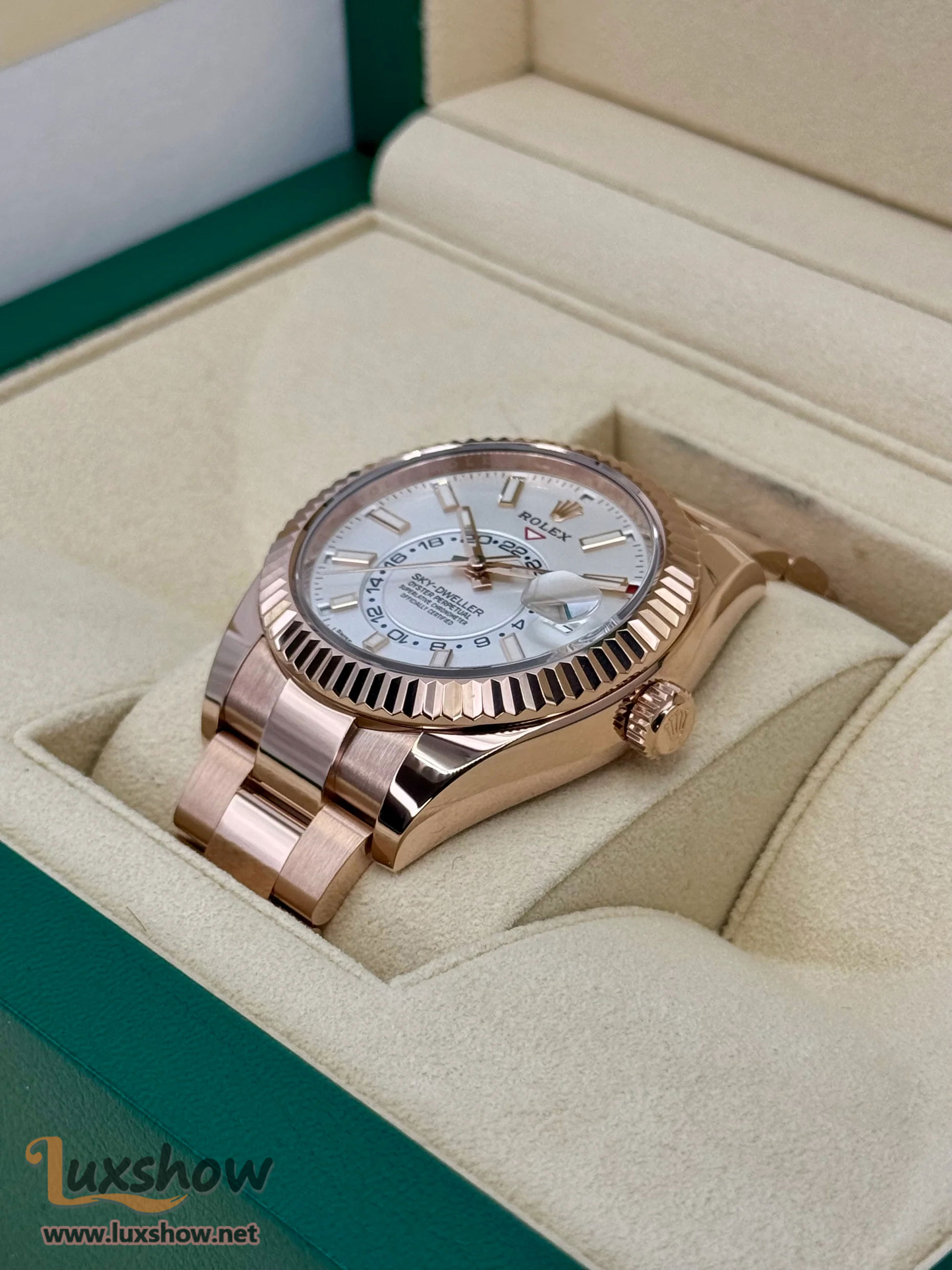 Rolex Sky-Dweller 42mm 326935 Rose Gold White Dial