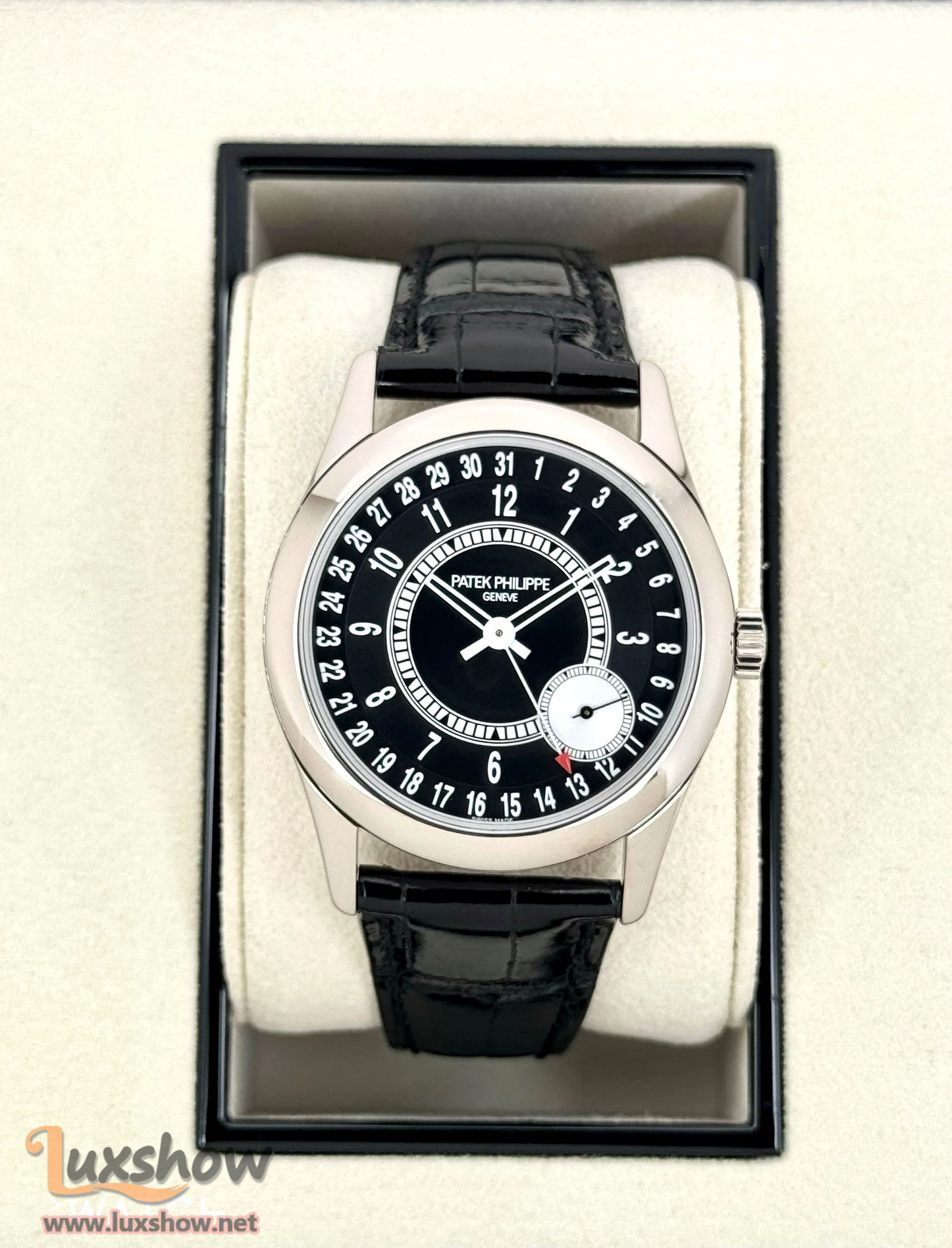 Patek Philippe Calatrava 6006G White Gold Black Dial