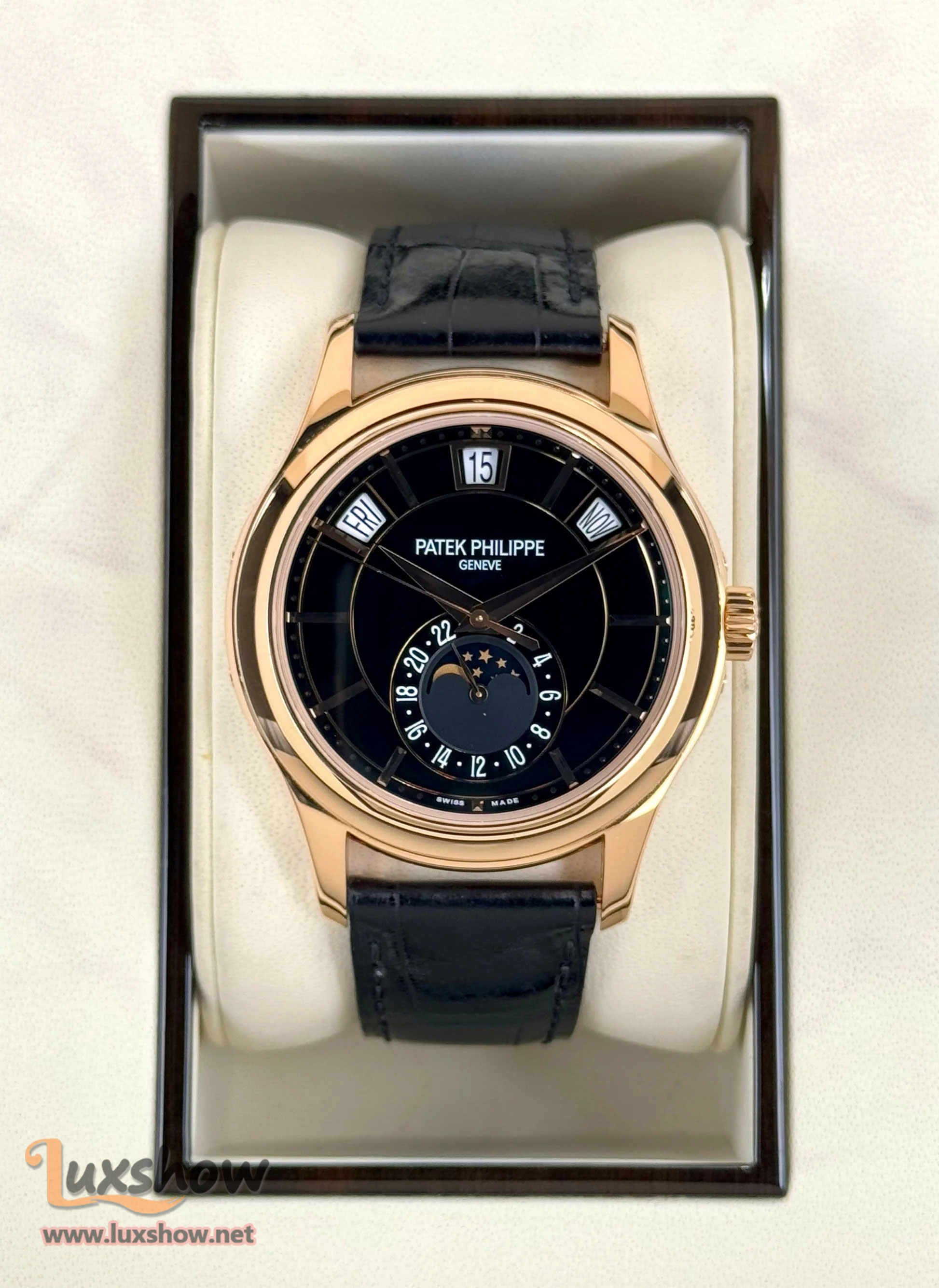 Patek Philippe Annual Calender 40mm 5205R Rose Gold Black Dial
