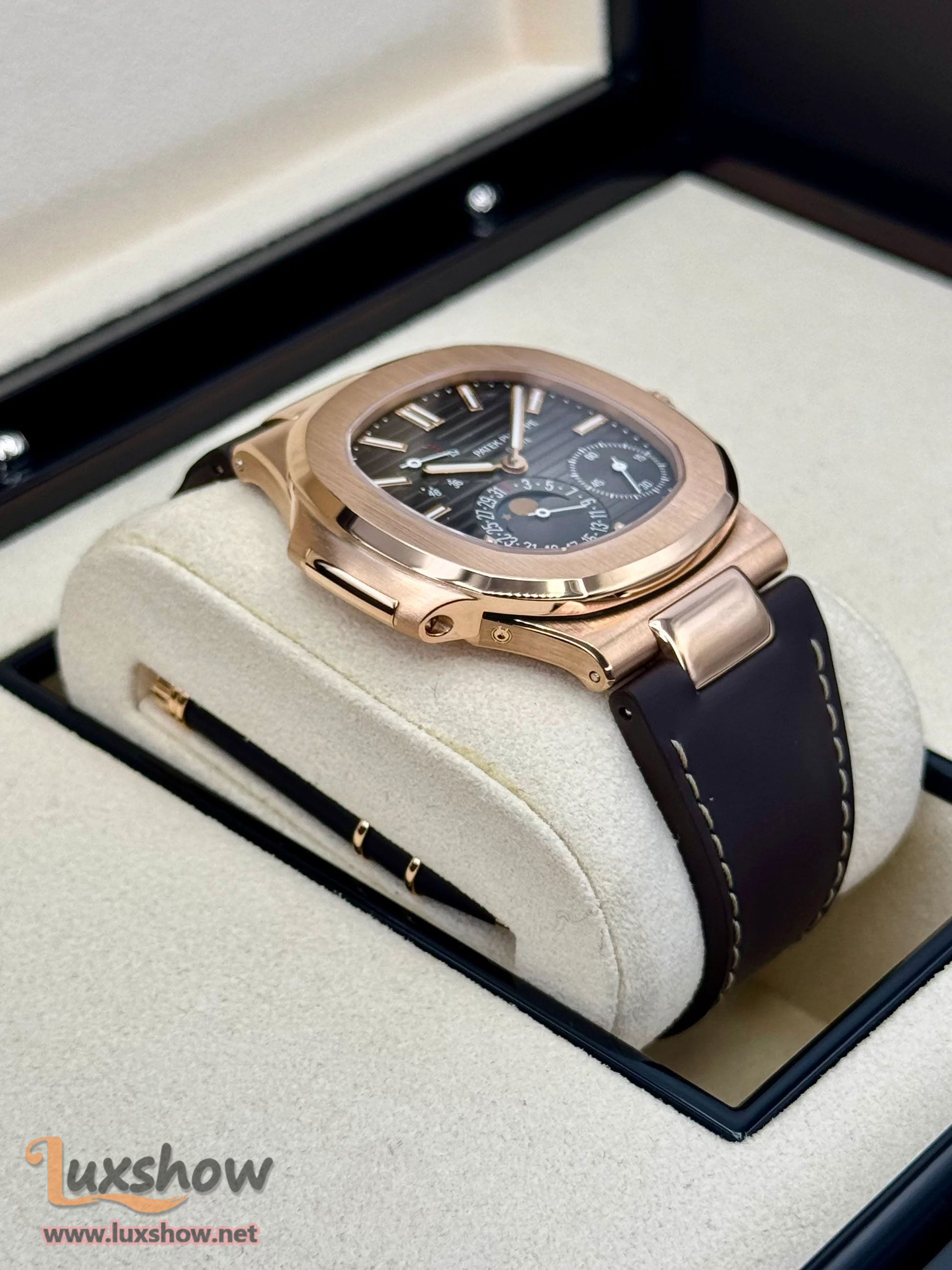 Patek Philippe Nautilus 40mm 5712R Rose Gold Brown Dial