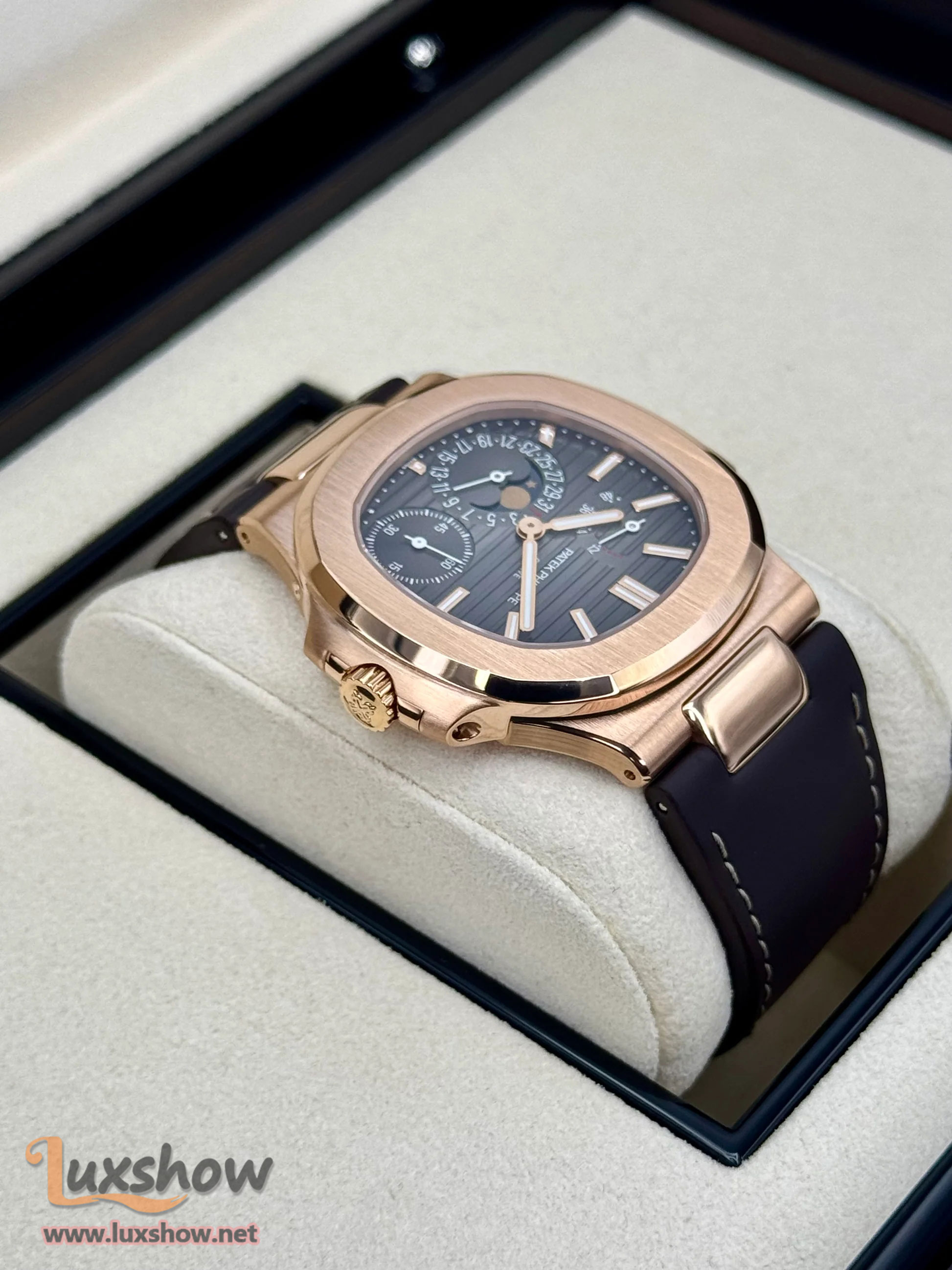 Patek Philippe Nautilus 40mm 5712R Rose Gold Brown Dial