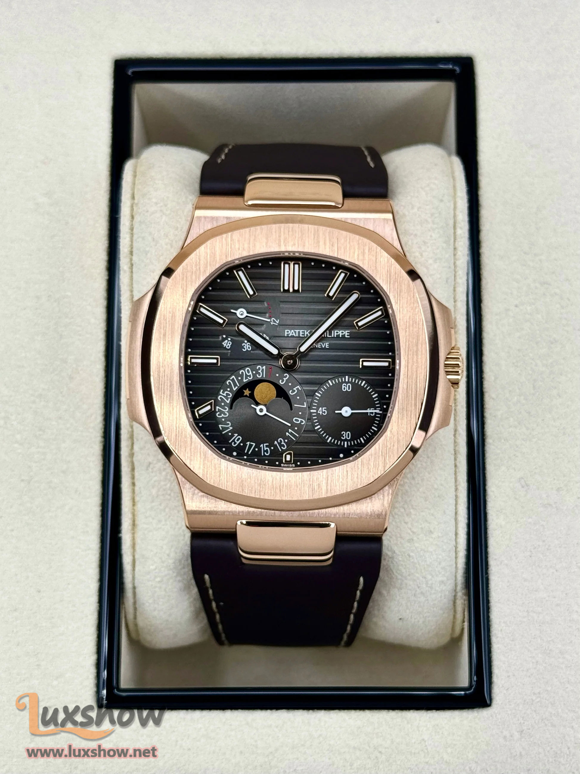 Patek Philippe Nautilus 40mm 5712R Rose Gold Brown Dial