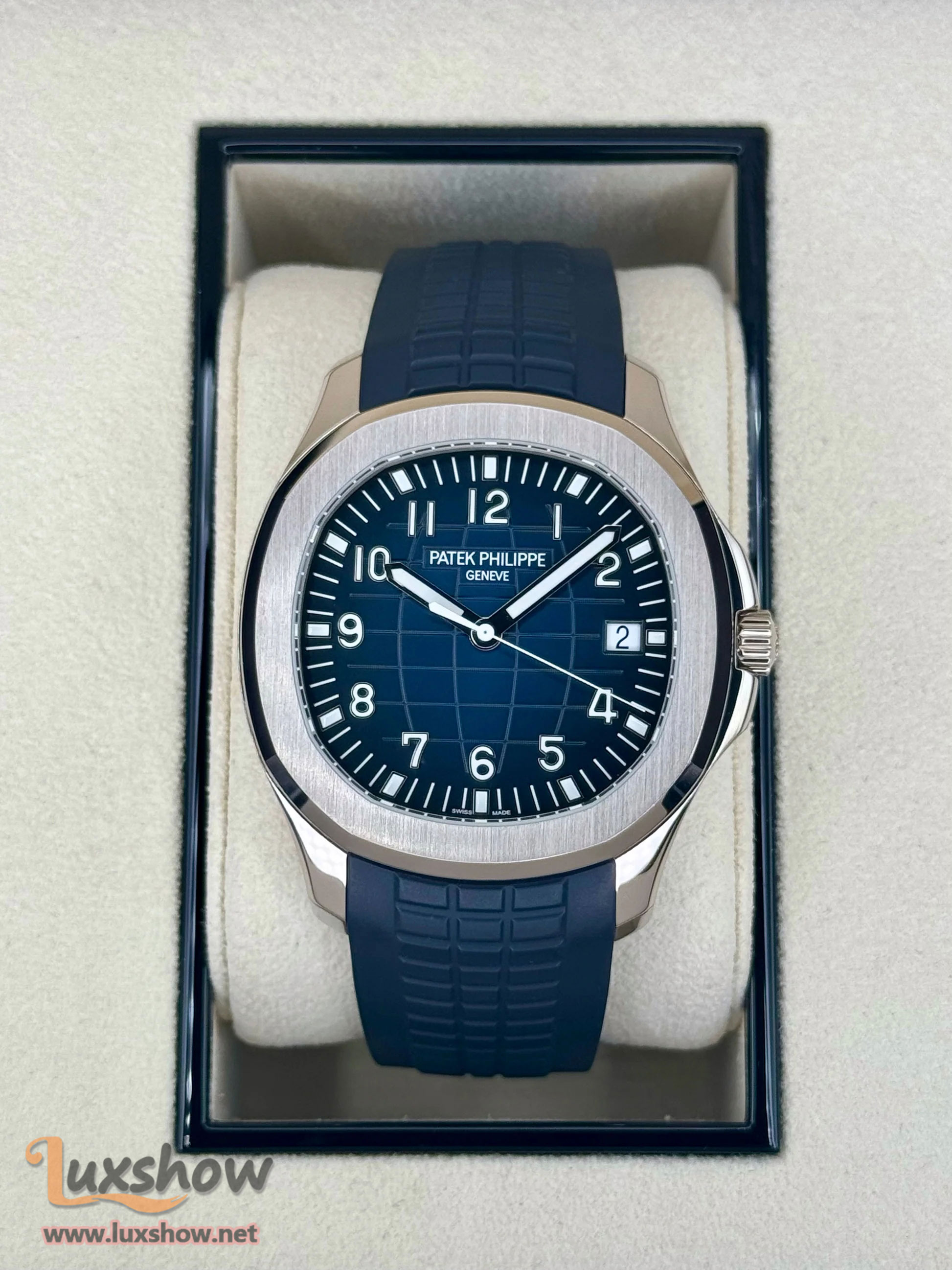 Patek Philippe Aquanaut 5168G 42.2mm White Gold Blue Dial
