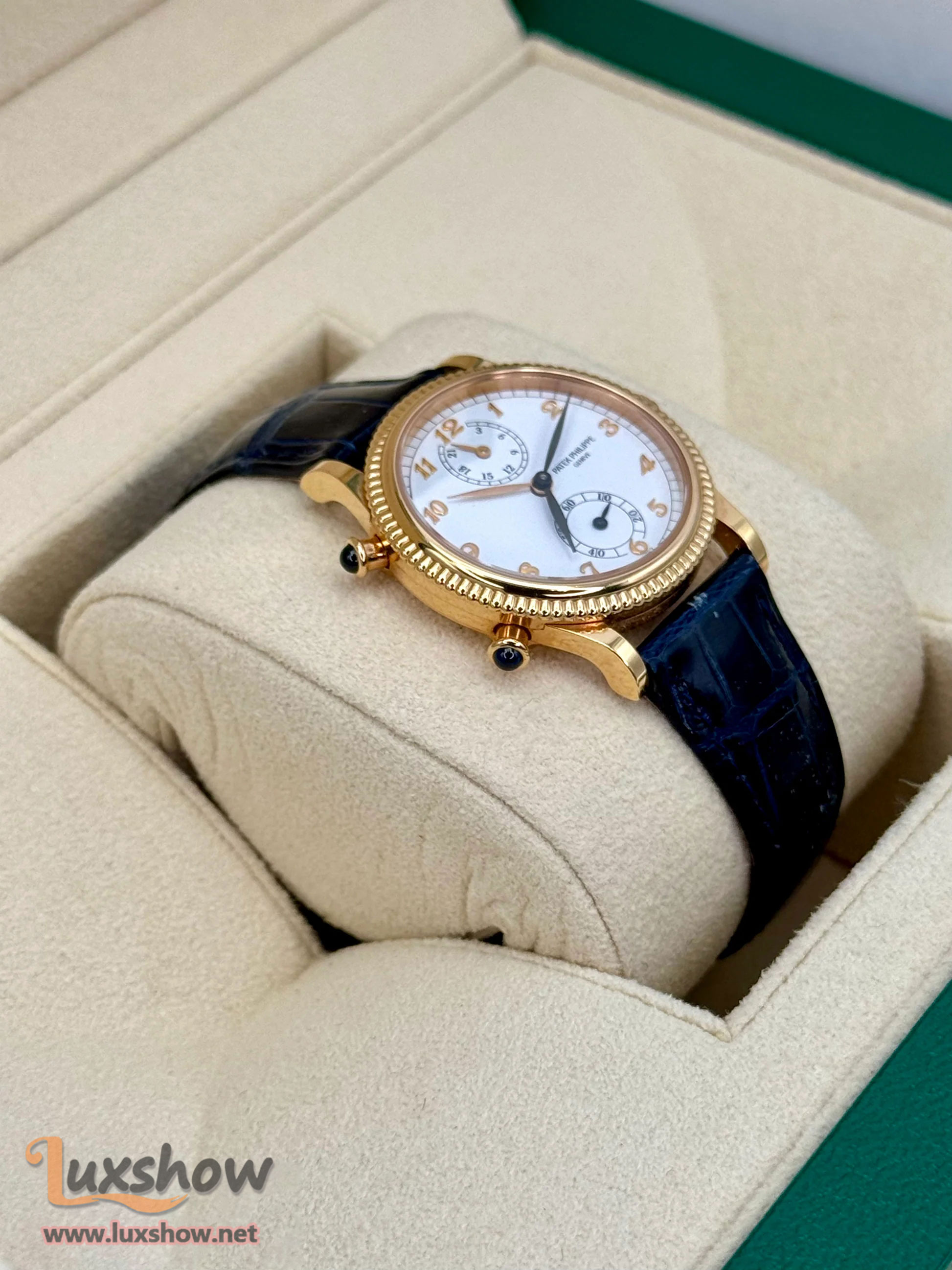 Patek Philippe Travel Time 18k 29mm 4864R Yellow Gold White Dial