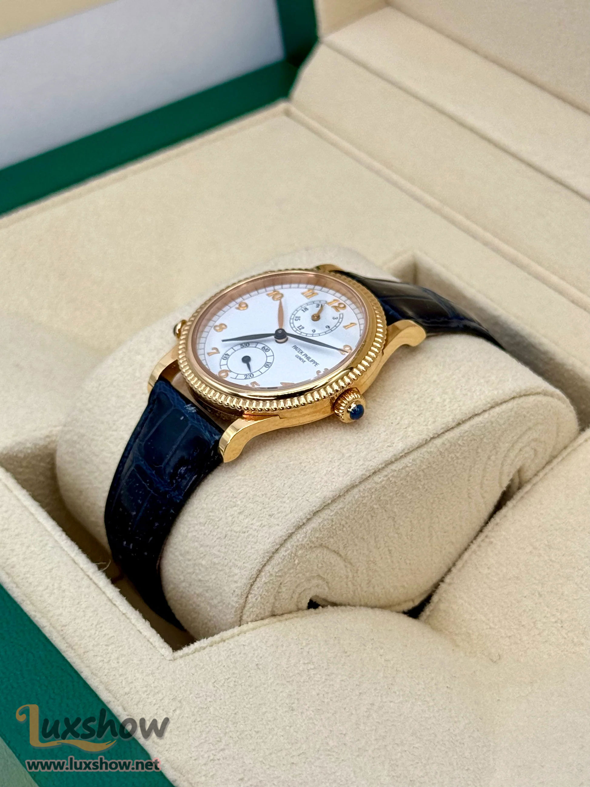 Patek Philippe Travel Time 18k 29mm 4864R Yellow Gold White Dial