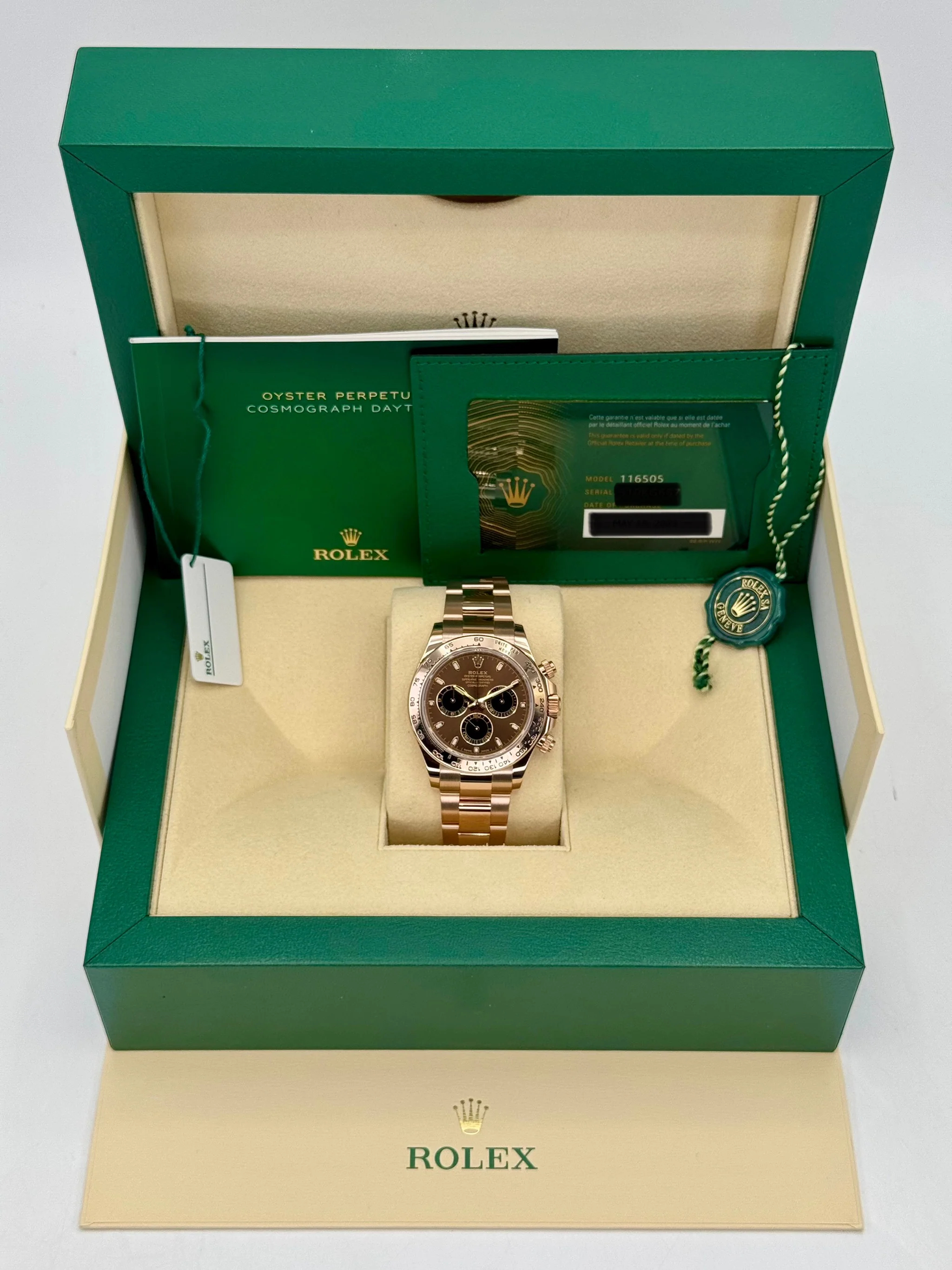 Rolex Daytona 40mm 116505 Rose Gold Chocolate Dial