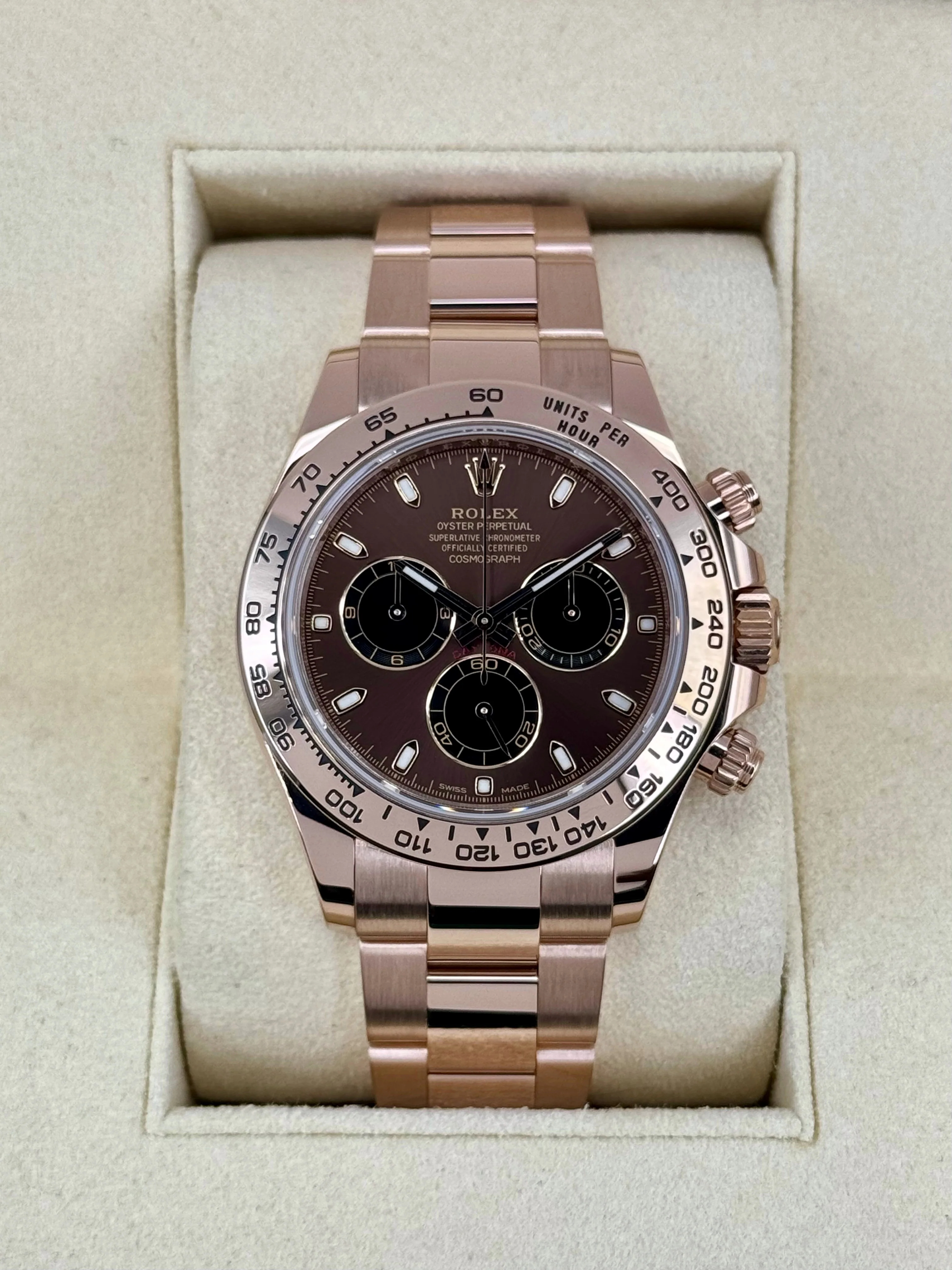 Rolex Daytona 40mm 116505 Rose Gold Chocolate Dial