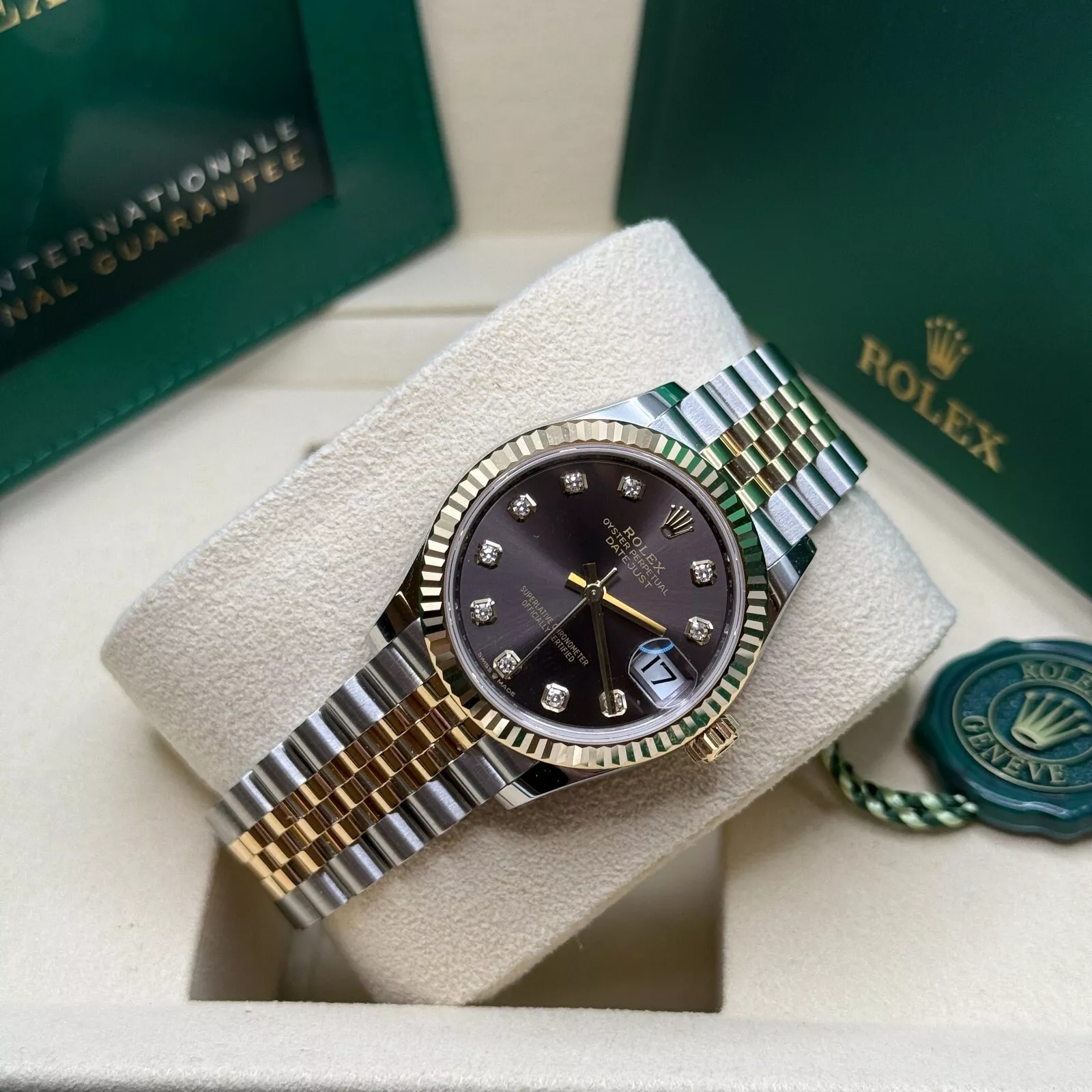 【Super Clone】ROLEX Datejust m278273-0021/0022 31mm Dark Grey Dial Stainless Steel and Yellow Gold Oyster Watch