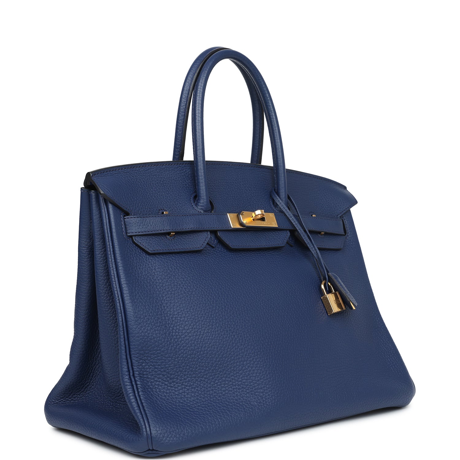 Hermès Birkin 35 Bleu Saphir Clemence Gold Hardware